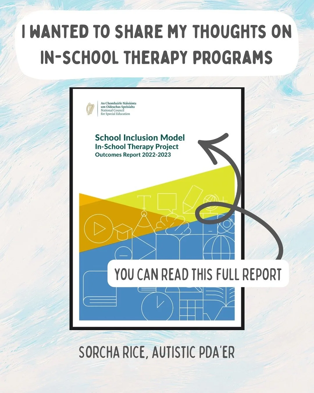✨I wanted to share some thoughts on in-school therapy programs and why they have the potential to be transformative when done holistically. ✨

Too often, therapists are brought into schools to work with individual children without the time or framewo