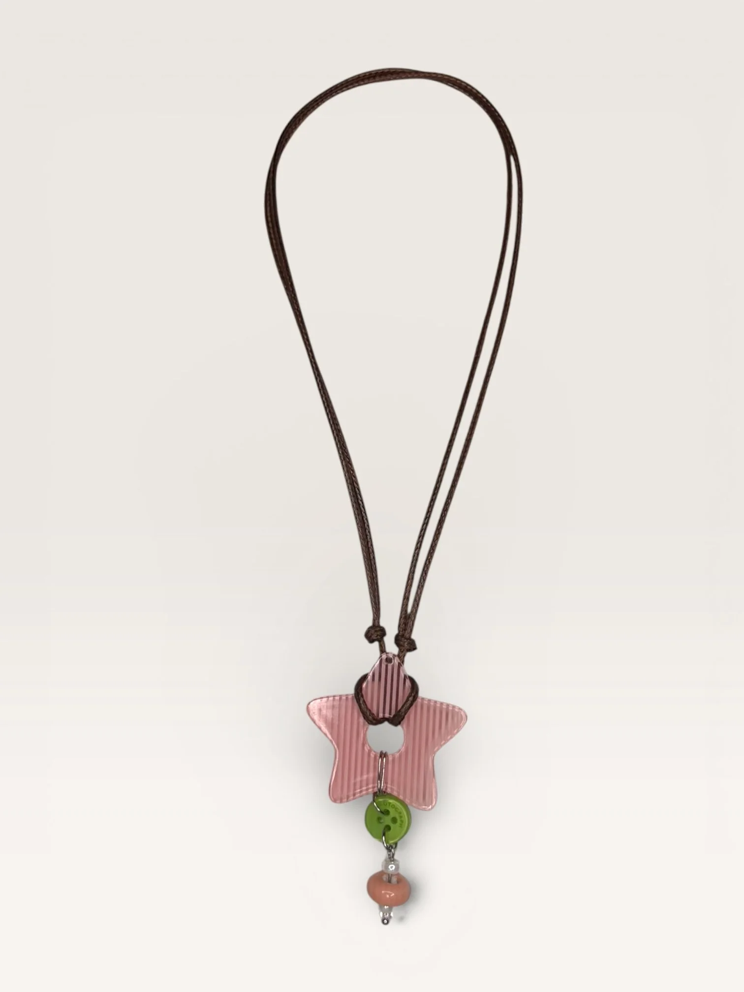 Willow Cord Button Necklace ⚉𓍯𓂃𓏧✮⋆˙