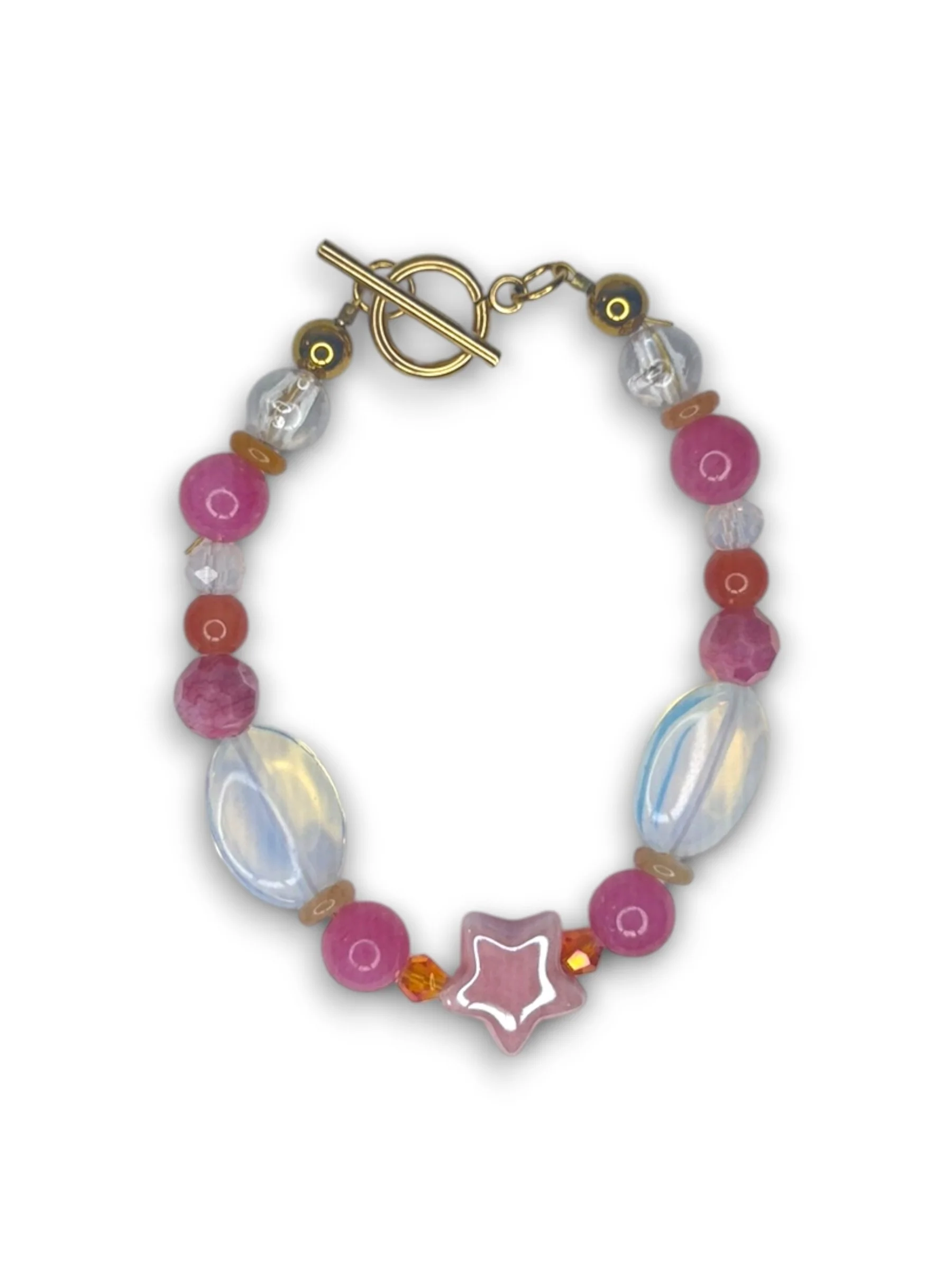 Sunset Pink Star Bracelet