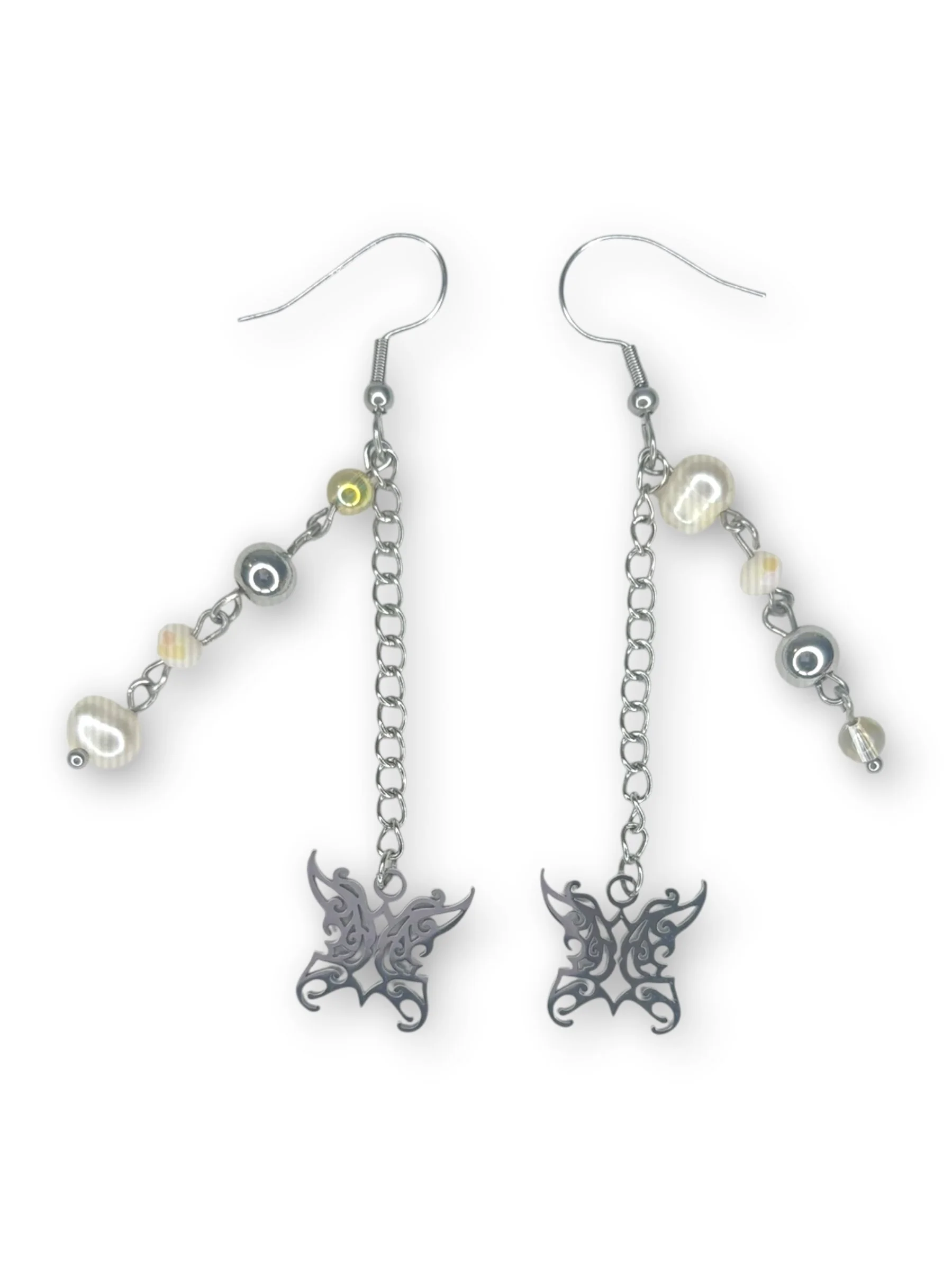 Daylight Yellow Dangle Earring in Silver