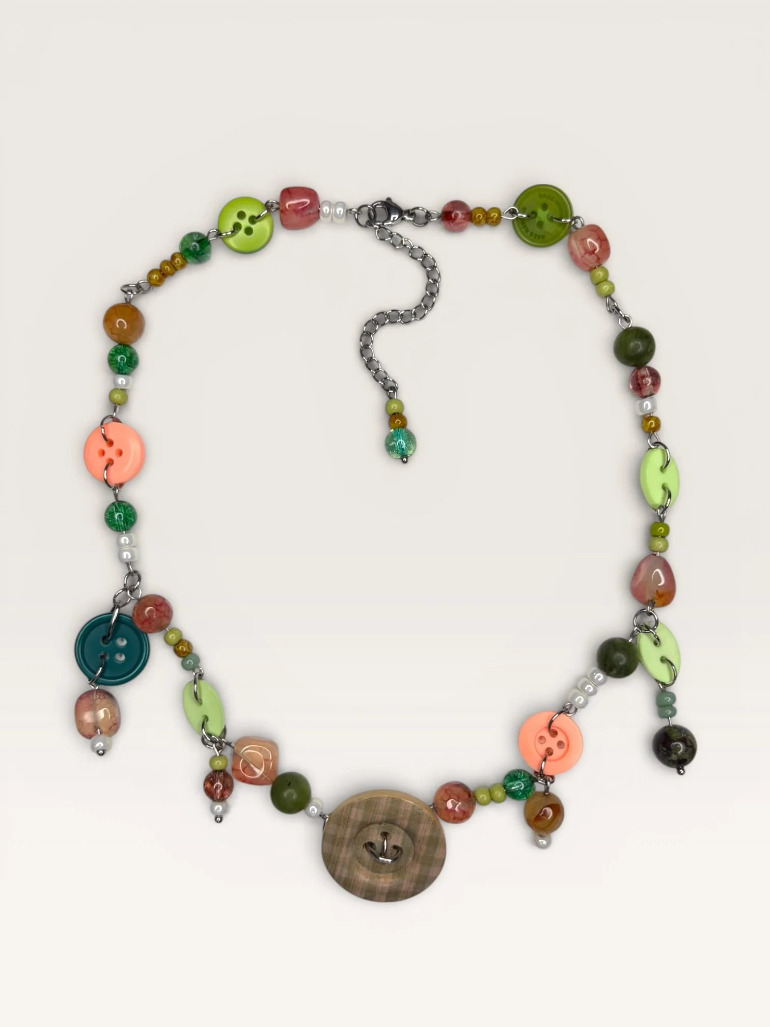 Fawn Beady Button Necklace ⚉𓍯𓂃𓏧✮⋆˙