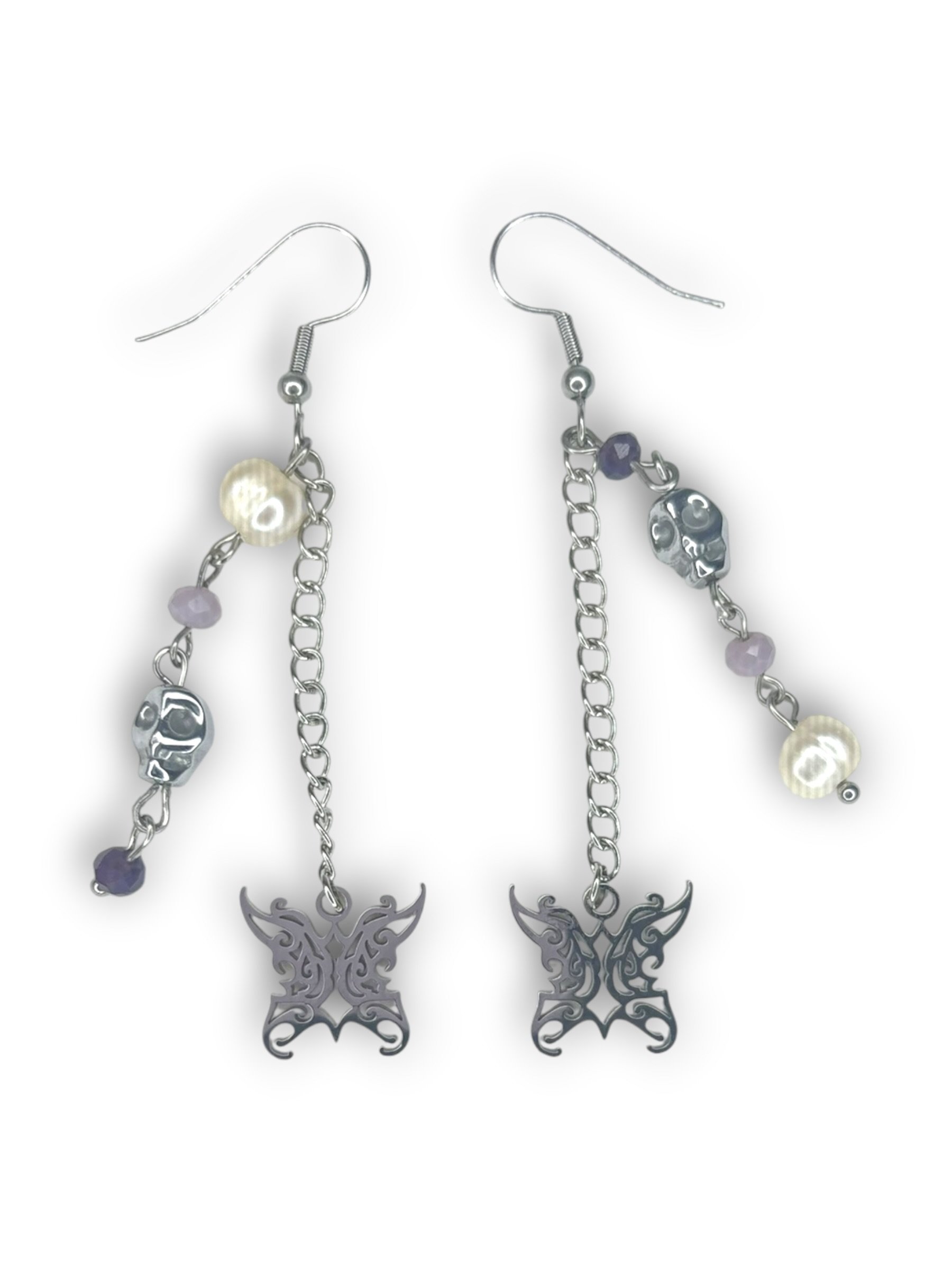 Twilight Purple Dangle Earring in Silver