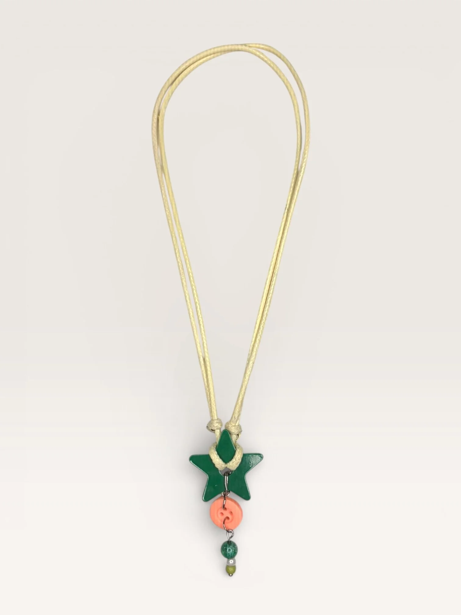 Fawn Cord Button Necklace ⚉𓍯𓂃𓏧✮⋆˙