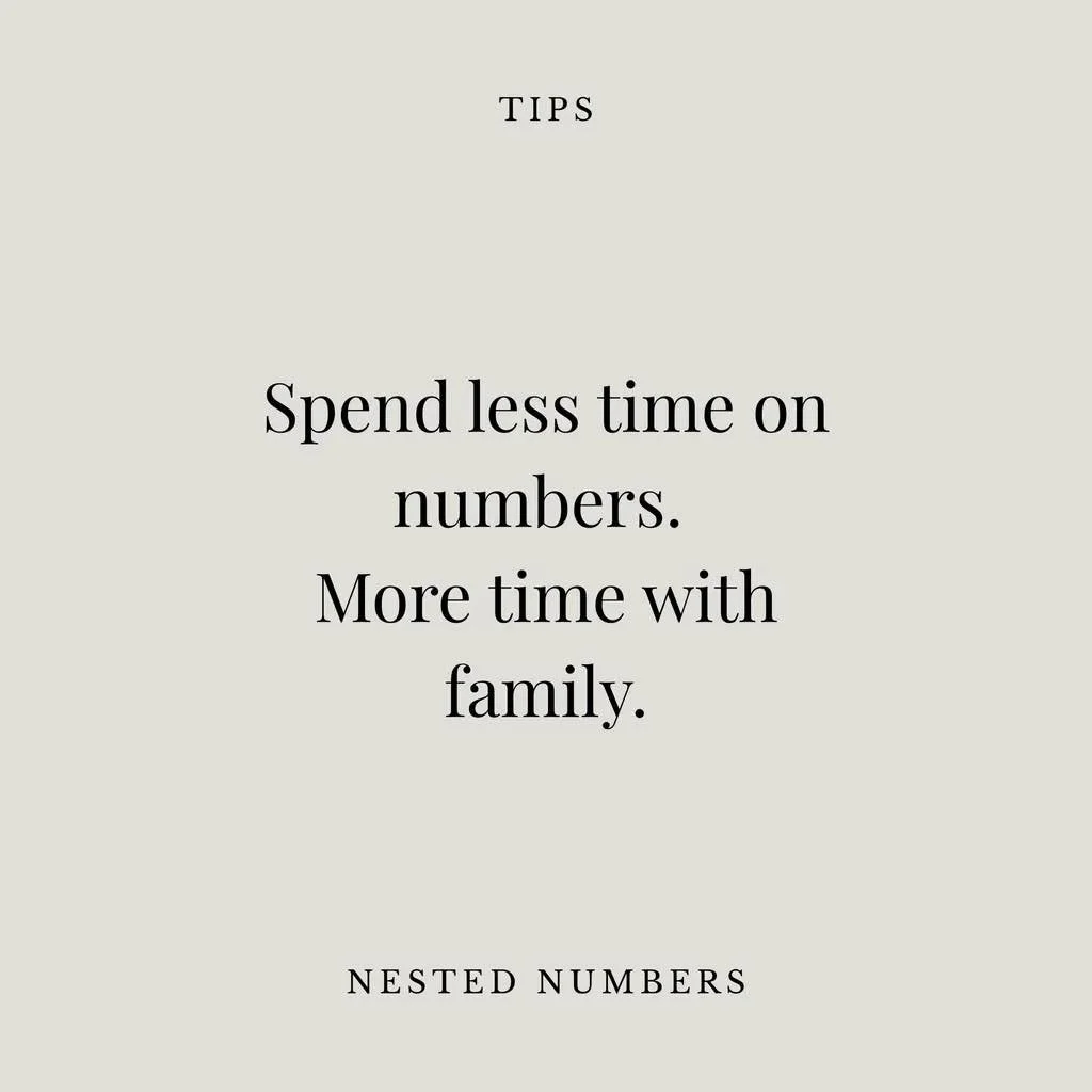 Your business is important, but so is your family. 💛
With a bookkeeper, you can:
&bull; Grow your business stress-free
&bull; Spend more time with your family

#FamilyFirst #WorkLifeBalance #SmallBusinessLife #BookkeepingHelp #nestednumbers
