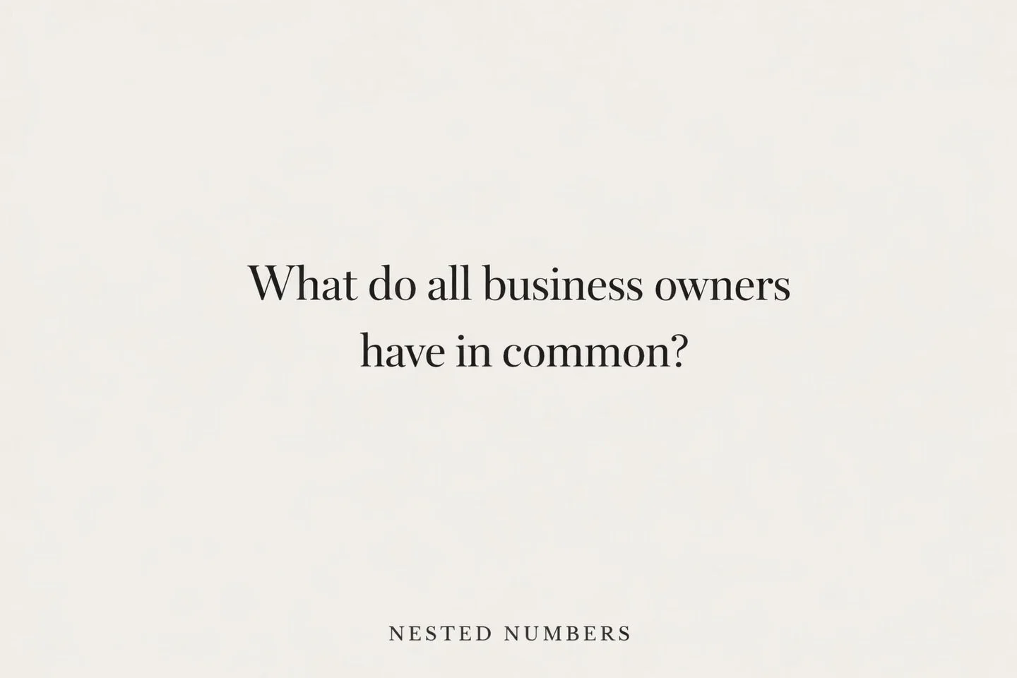 What do all business owners have in common?

It&rsquo;s not the same revenue.
It&rsquo;s not the same niche.
It&rsquo;s not the same personality.

It&rsquo;s this 👇

✨ We all started with a vision.
✨ We&rsquo;ve all had moments of &ldquo;what did I 