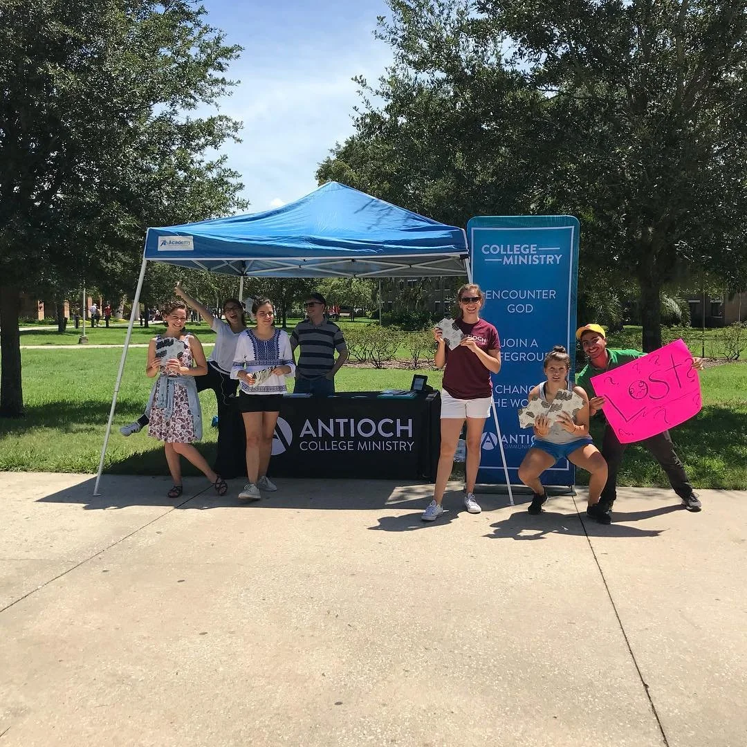 Need directions? Need community? NEED JESUS? Come by our table by Ferrel Commons - we got what you need!