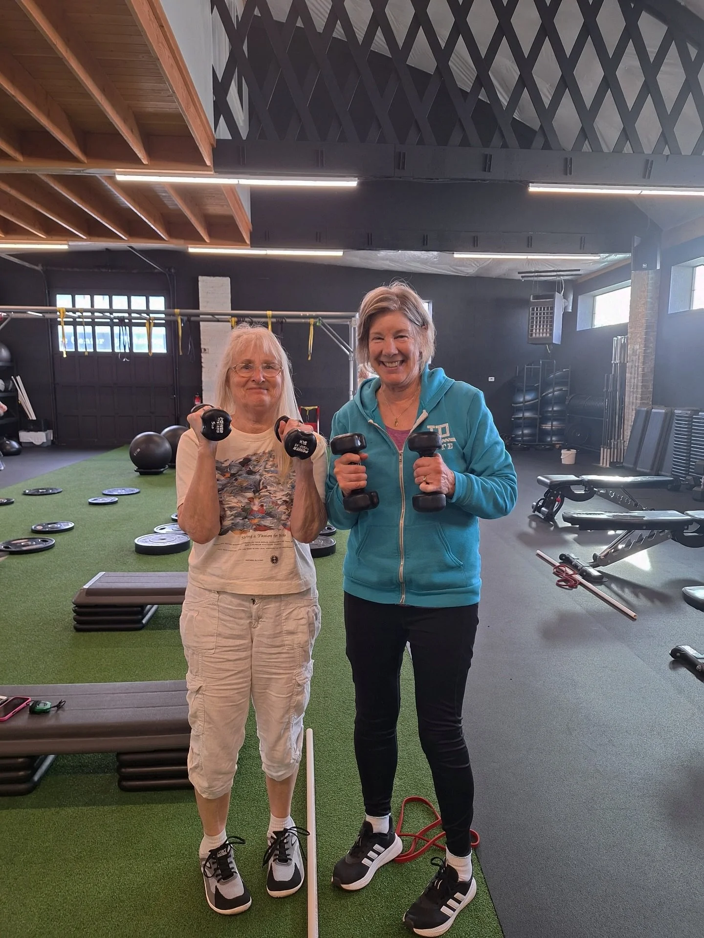 Nancy + Linda repping our Monday Grounded Strength crew! 

💭 What is grounded strength? 
It is a low-impact, beginner-friendly class focused on building strength with intention. Whether you&rsquo;re brand new to lifting, getting back into it, or jus