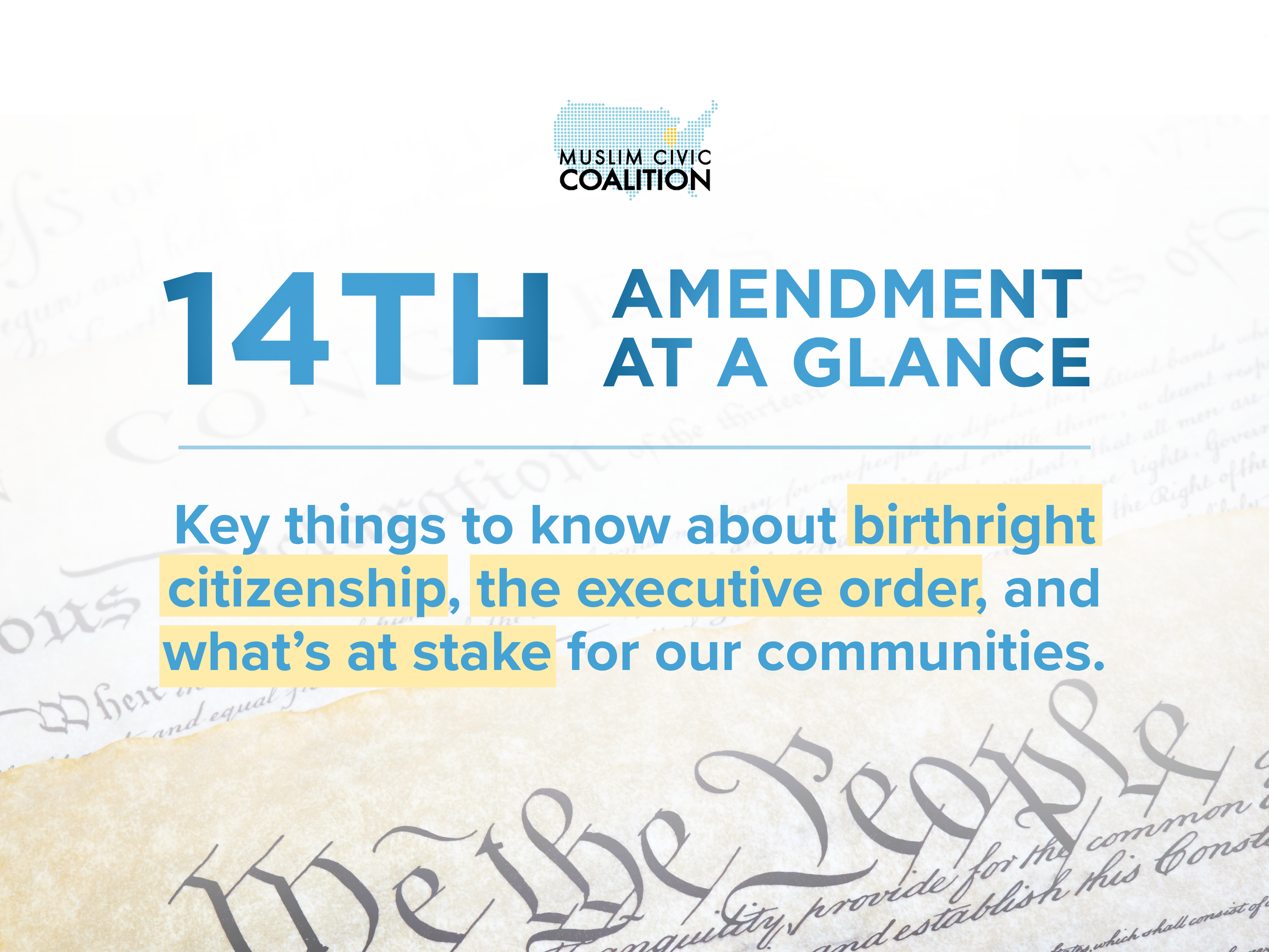 The 14th Amendment, Birthright Citizenship, and Why We Show Up