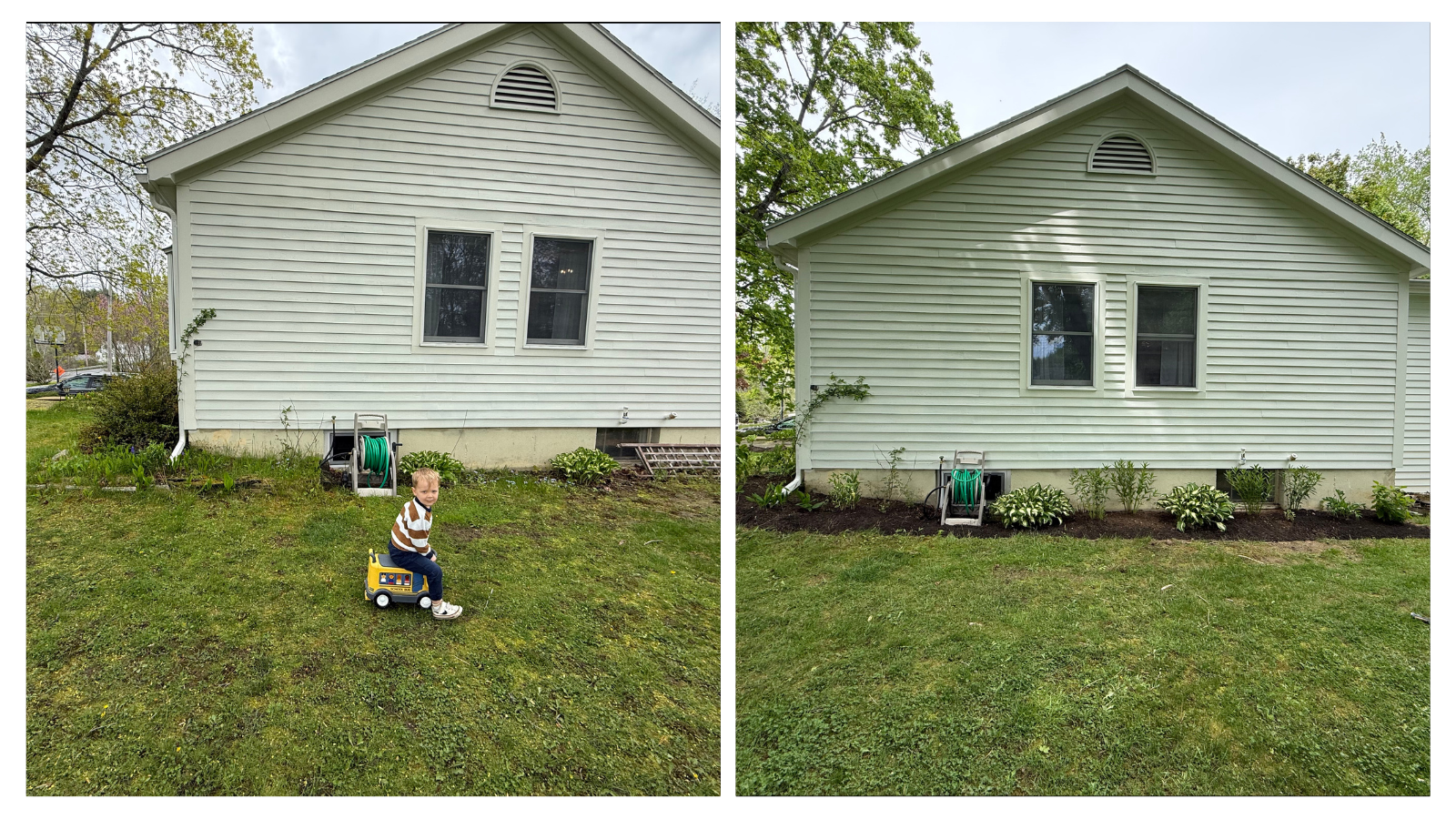 Westbrook, ME; Ornamental Garden Restoration Before+After