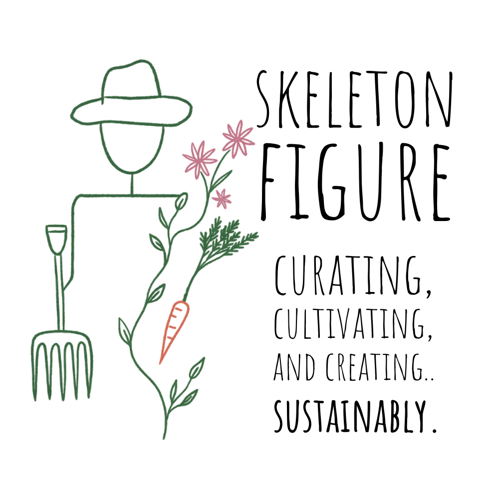 Skeleton Figure Plant + Garden Logo Cape Elizabeth, Maine