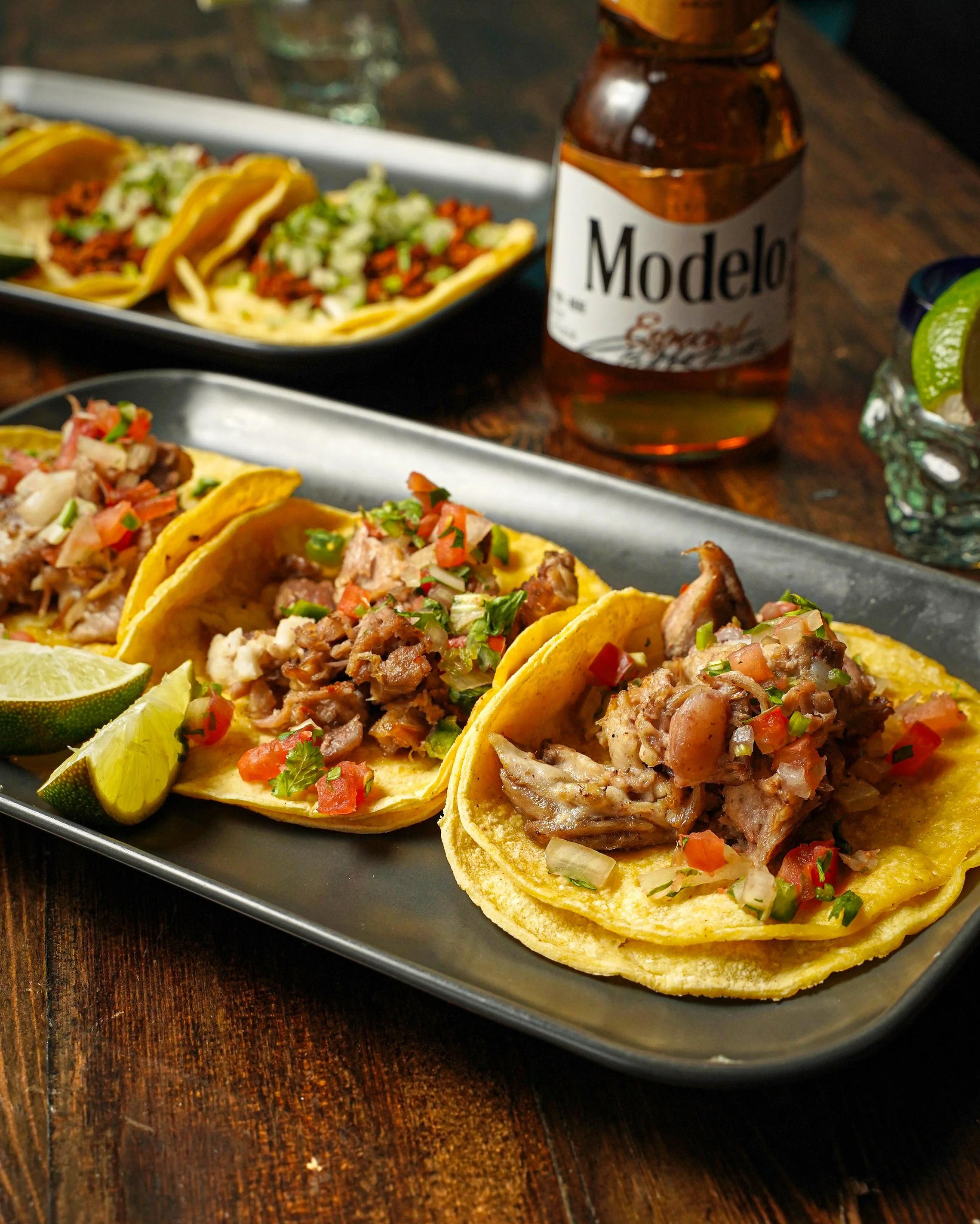 Mexican food with tacos