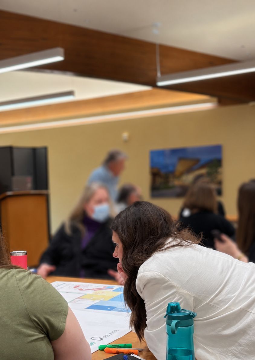 Stakeholder engagement session for the renovation of a midcentury modern library