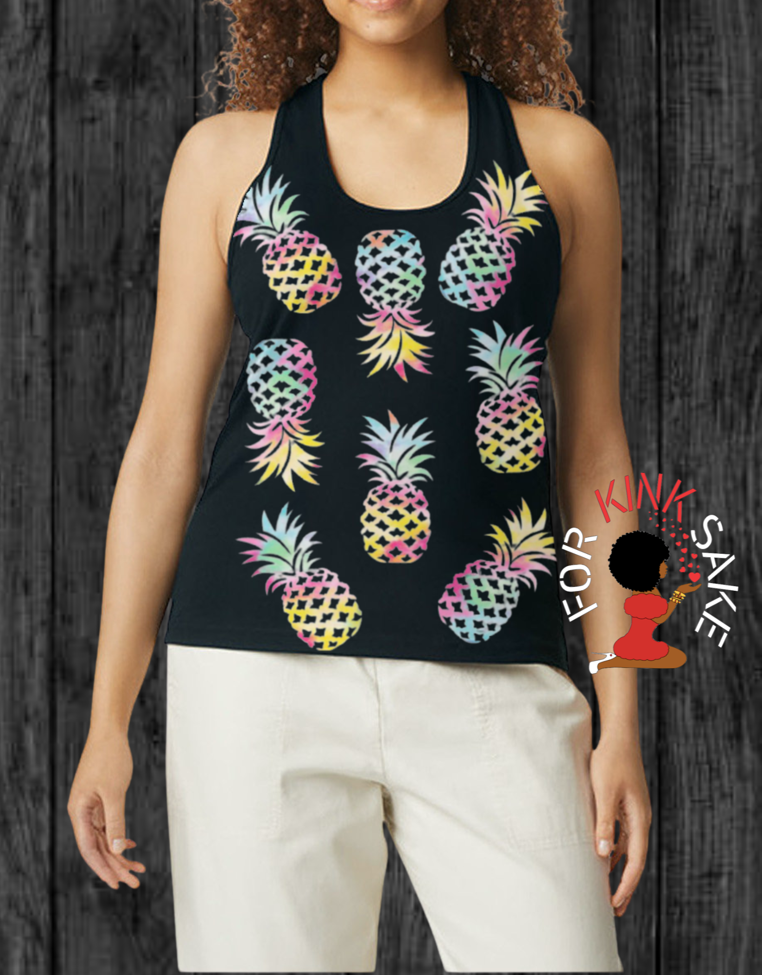 All Over Pineapple Racerback Tank Top