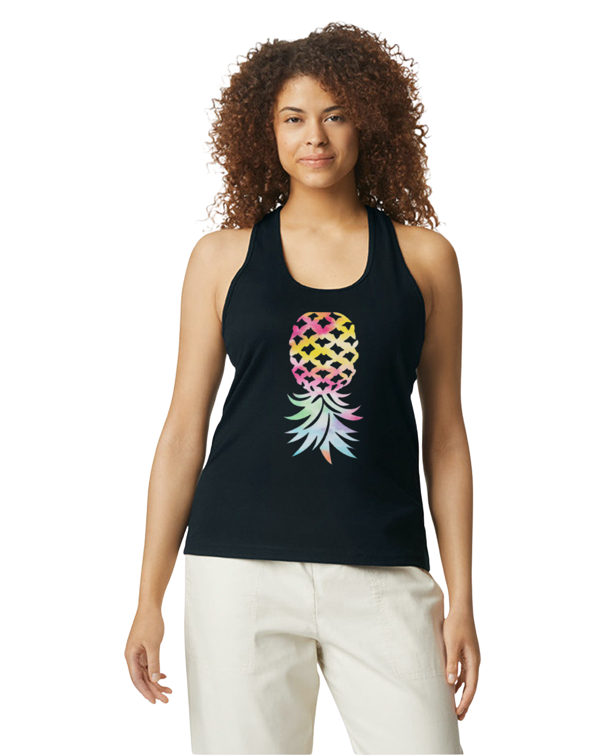 Upside Down Pineapple Racerback Tank Top
