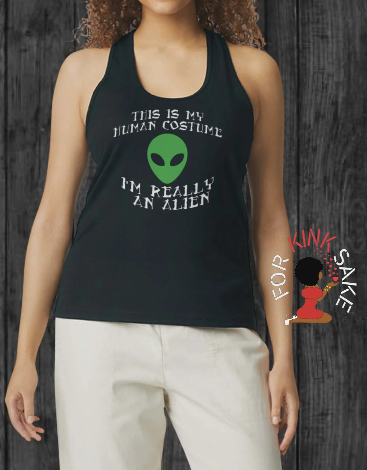 Human Costume Racerback Tank Top