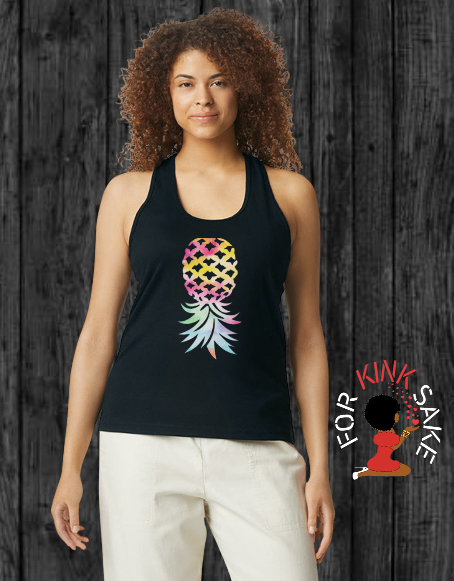 Upside Down Pineapple Racerback Tank Top
