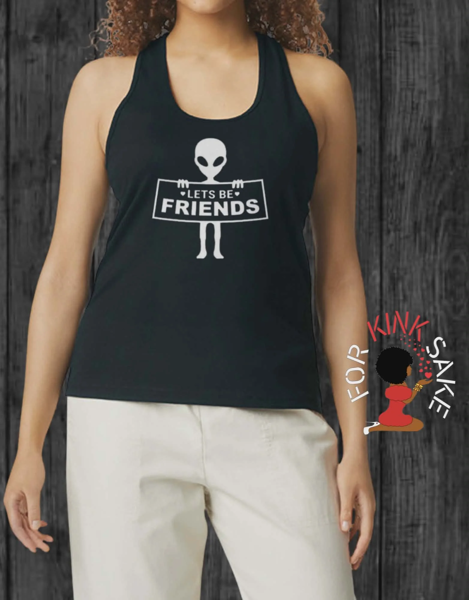 Let’s Be Friends Racerback Tank Top