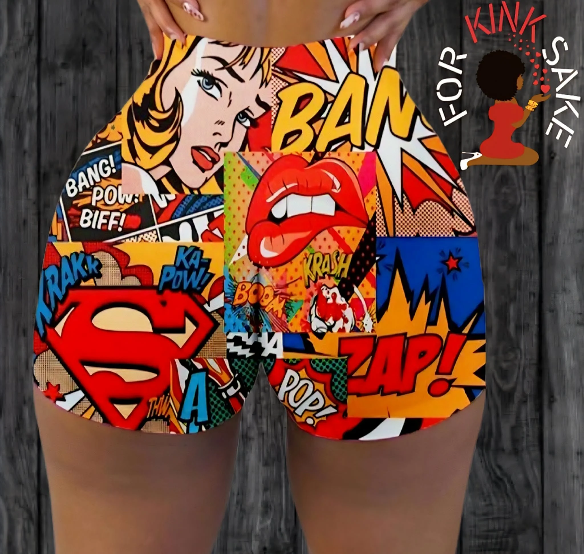 Comic Design Booty Shorts