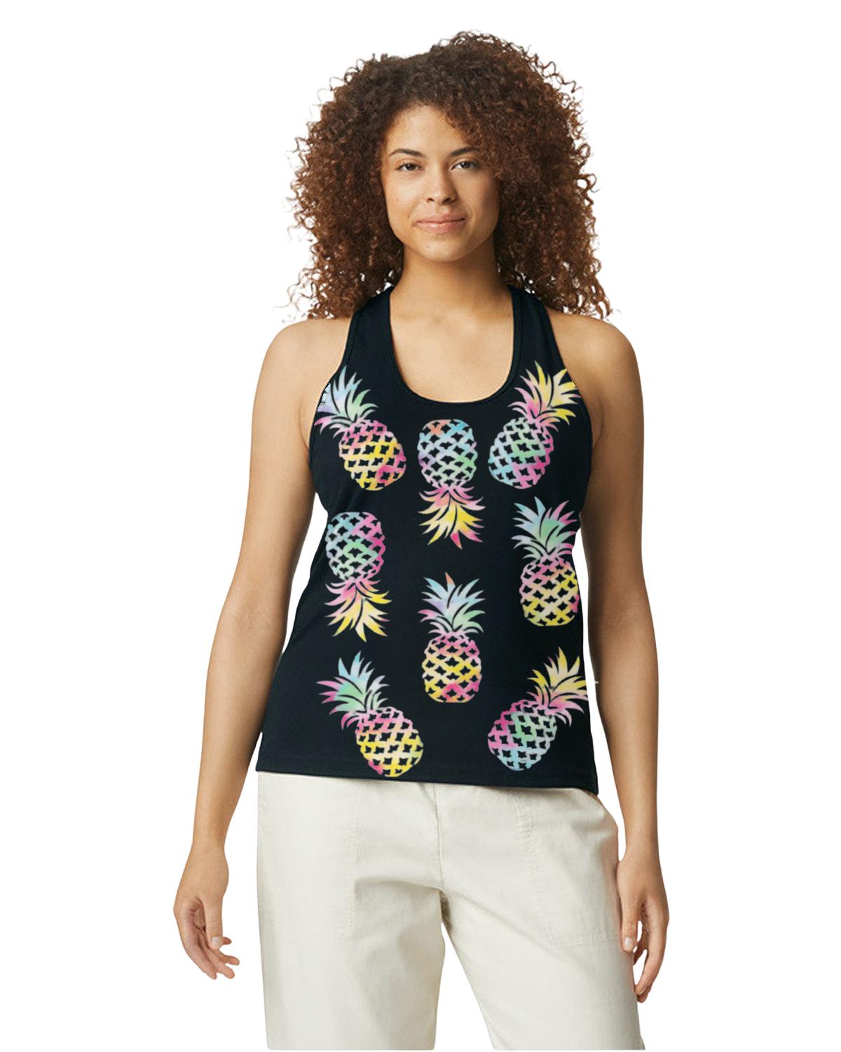 All Over Pineapple Racerback Tank Top