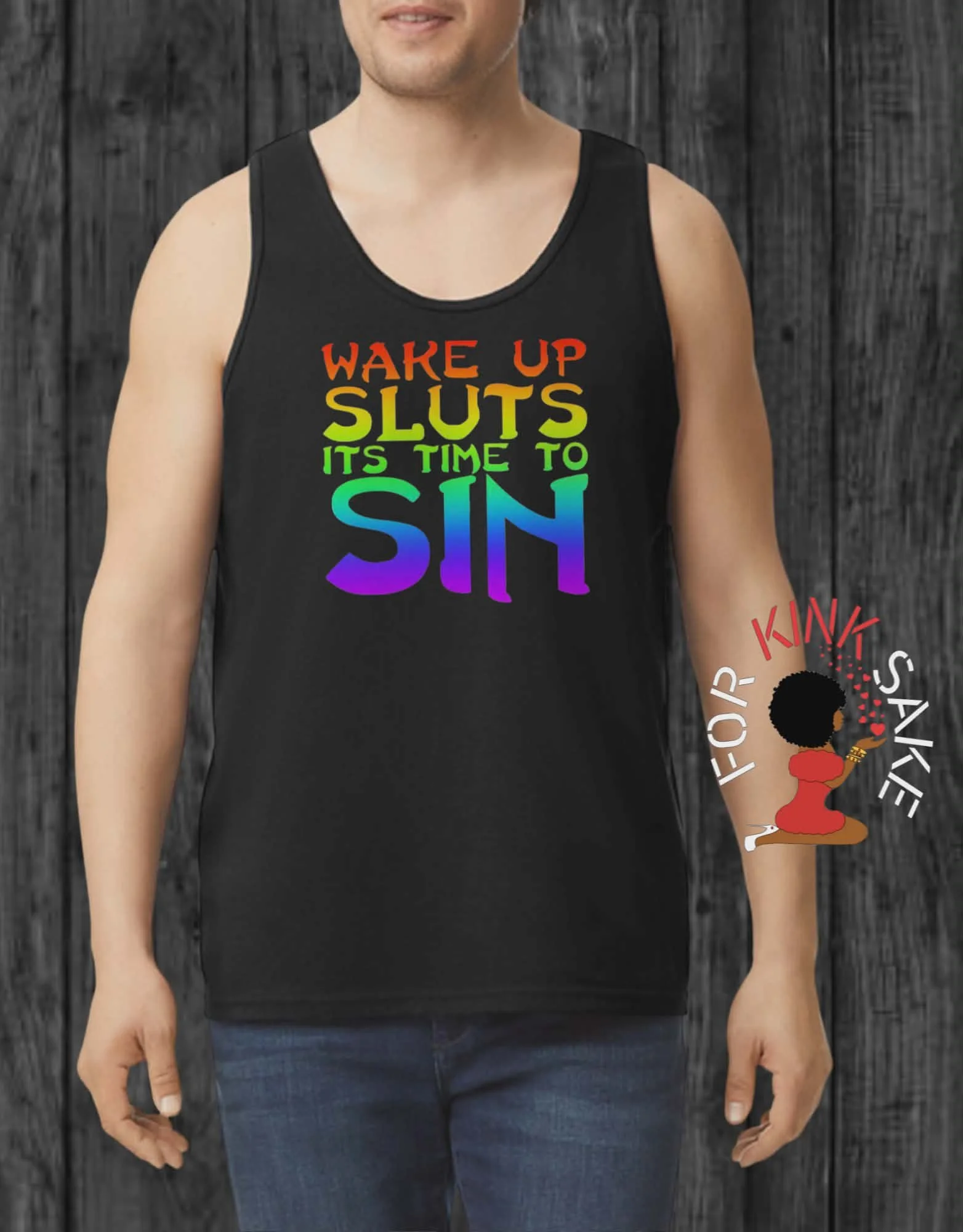 Time To Sin Rainbow Tank Top