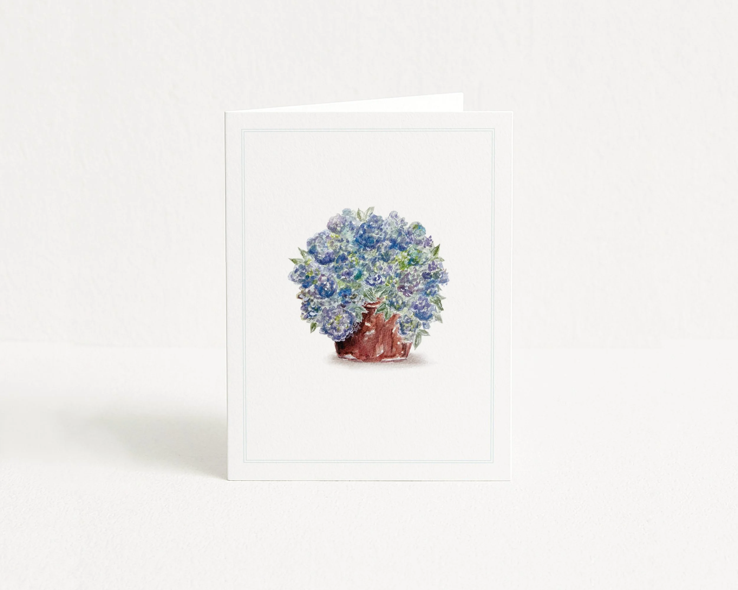Cascading Hydrangeas notecard