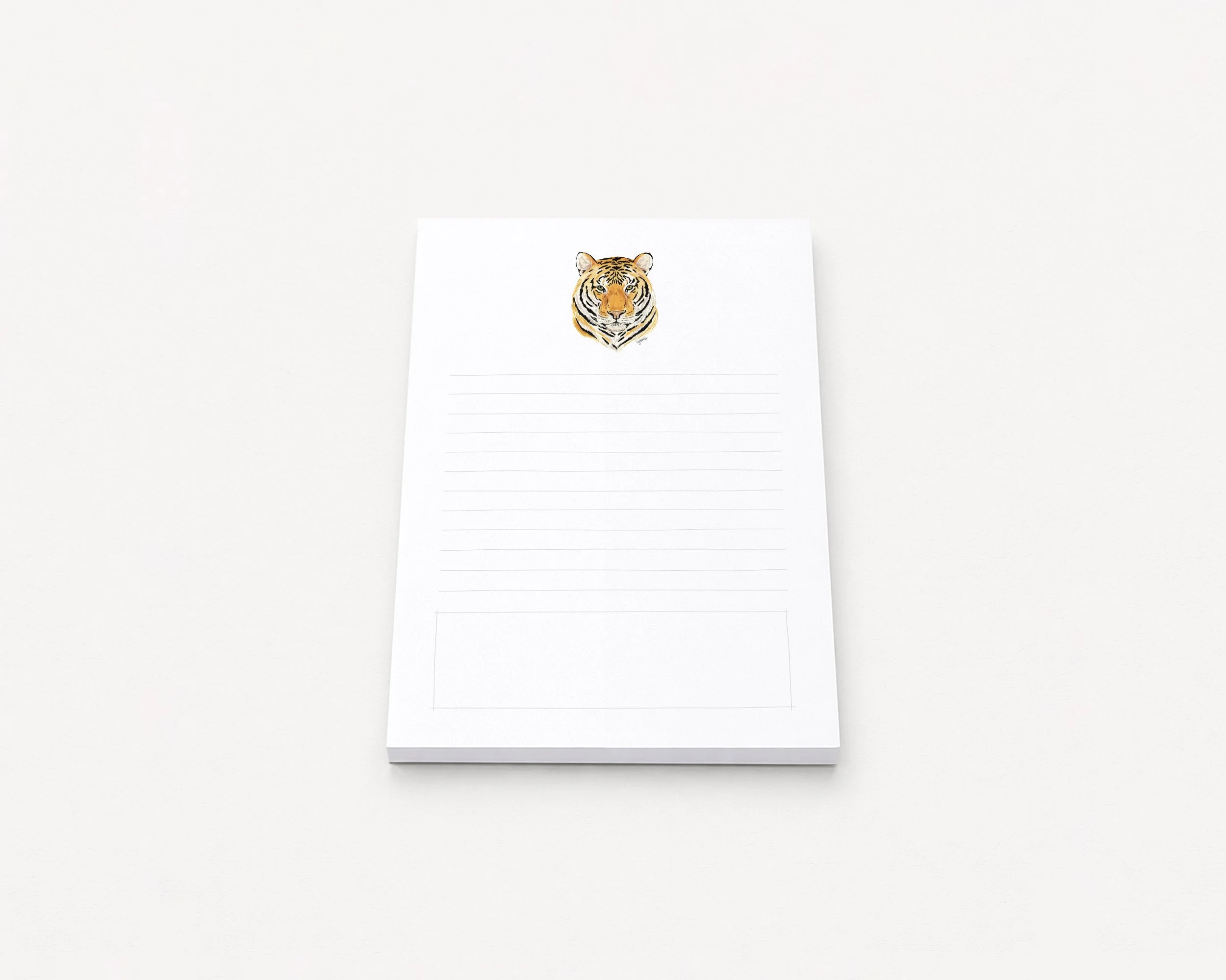 Freya Tiger lined notepad