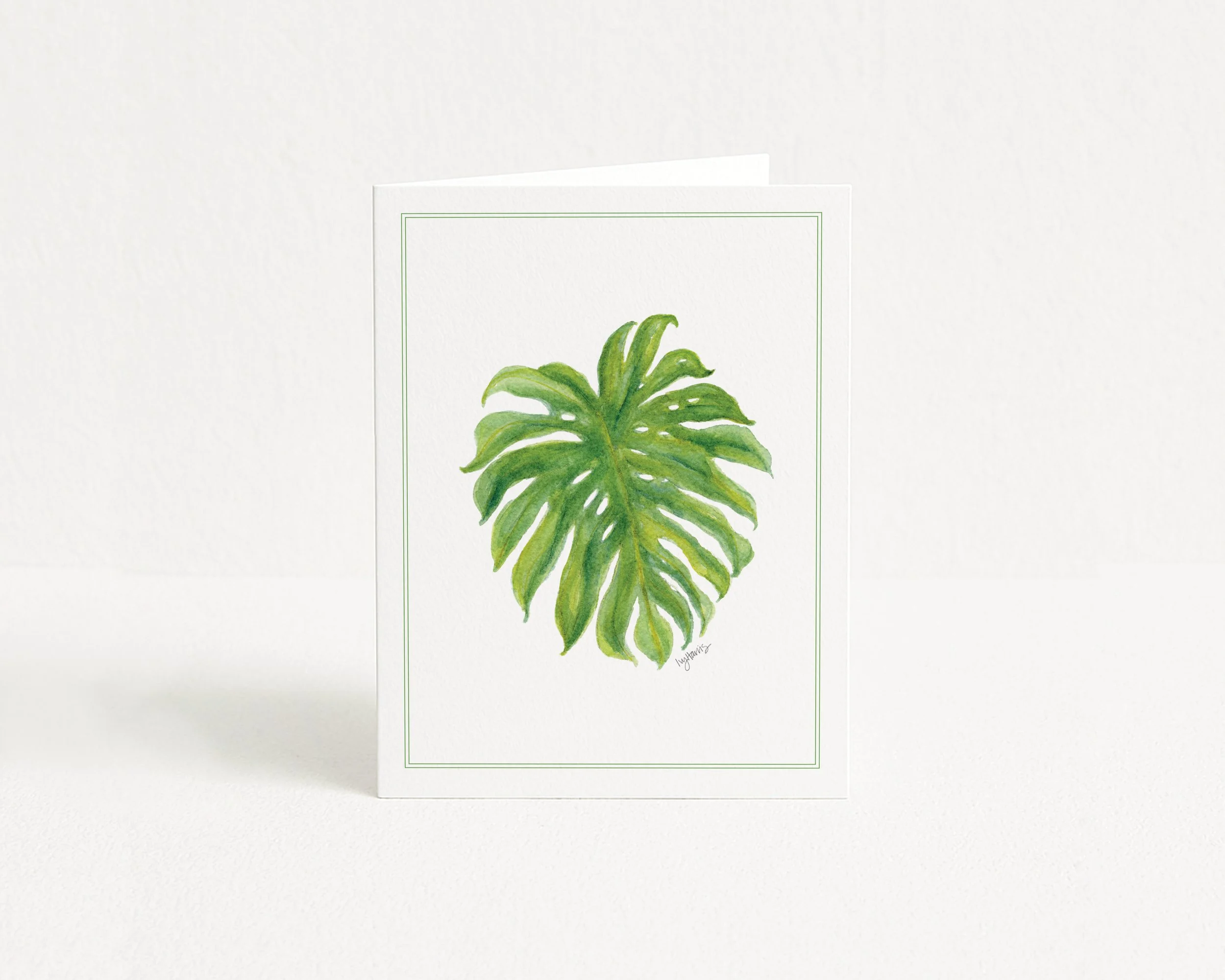 Monstera Leaf notecard
