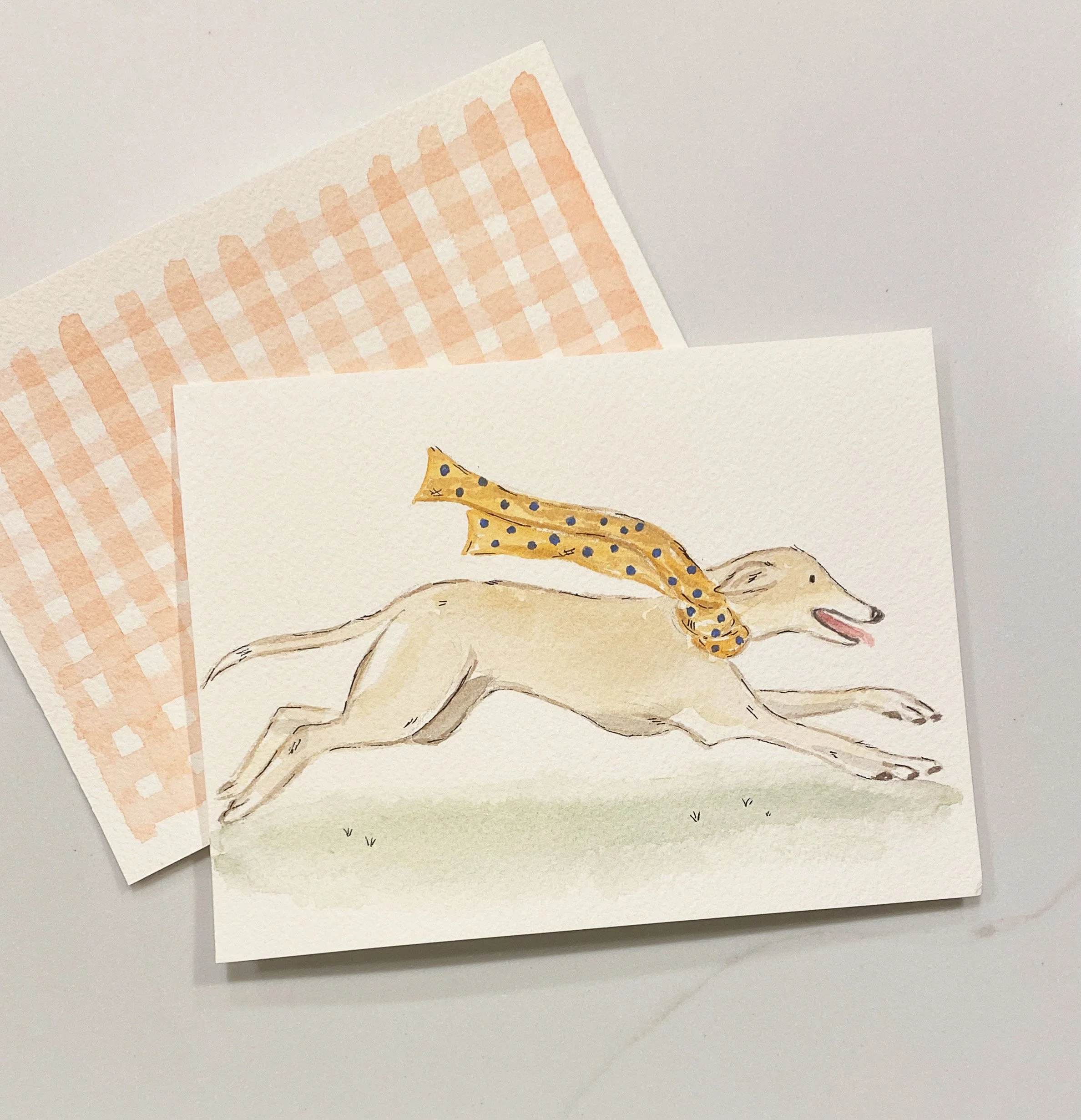 watercolor greyhound dog art