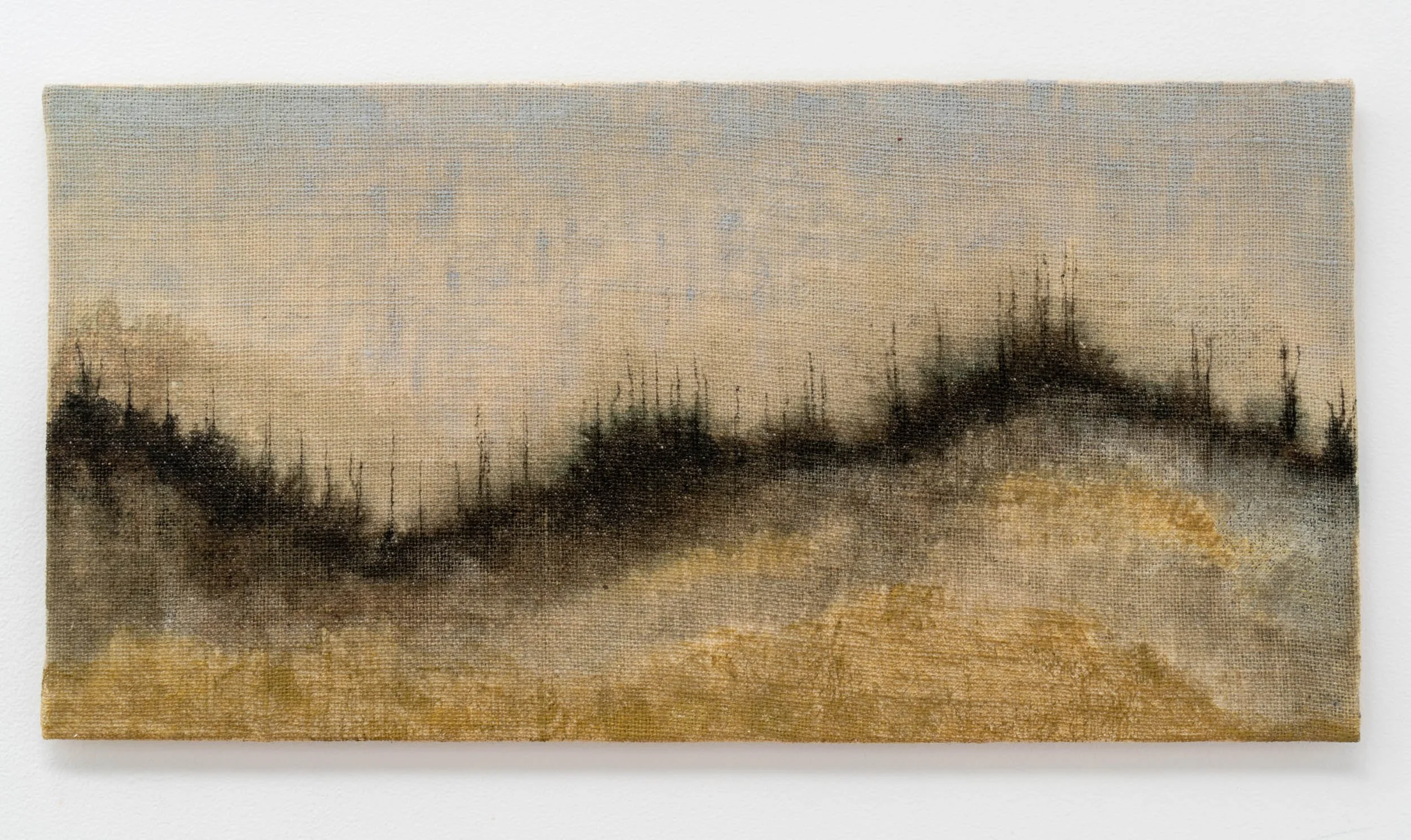 * SOLD * How quiet it was. 300x600mm. Acrylic on hessian laid on board. 