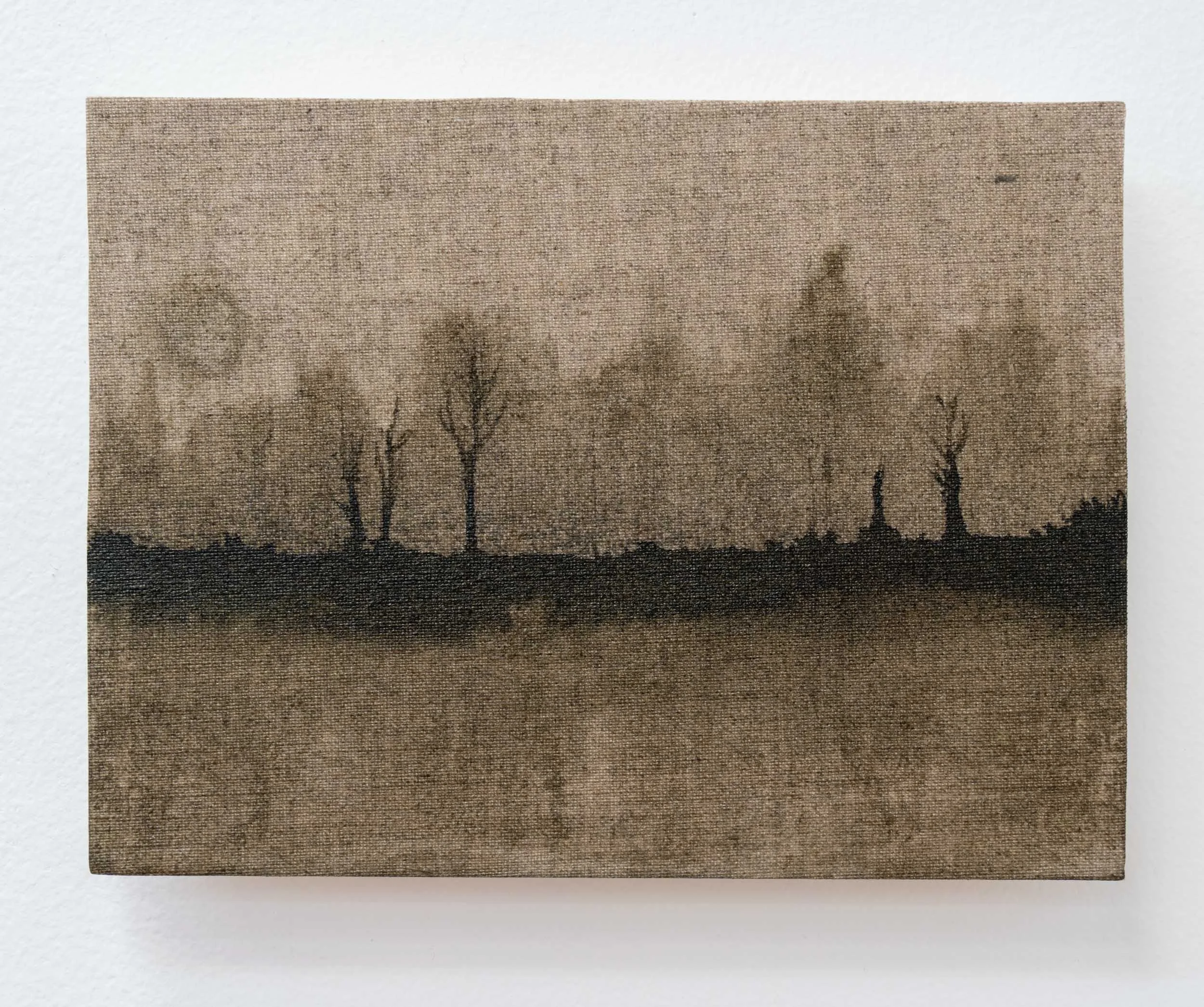 After dark. 150x200mm. Acrylic on raw linen laid on board. (Sold through BSA Gallery)