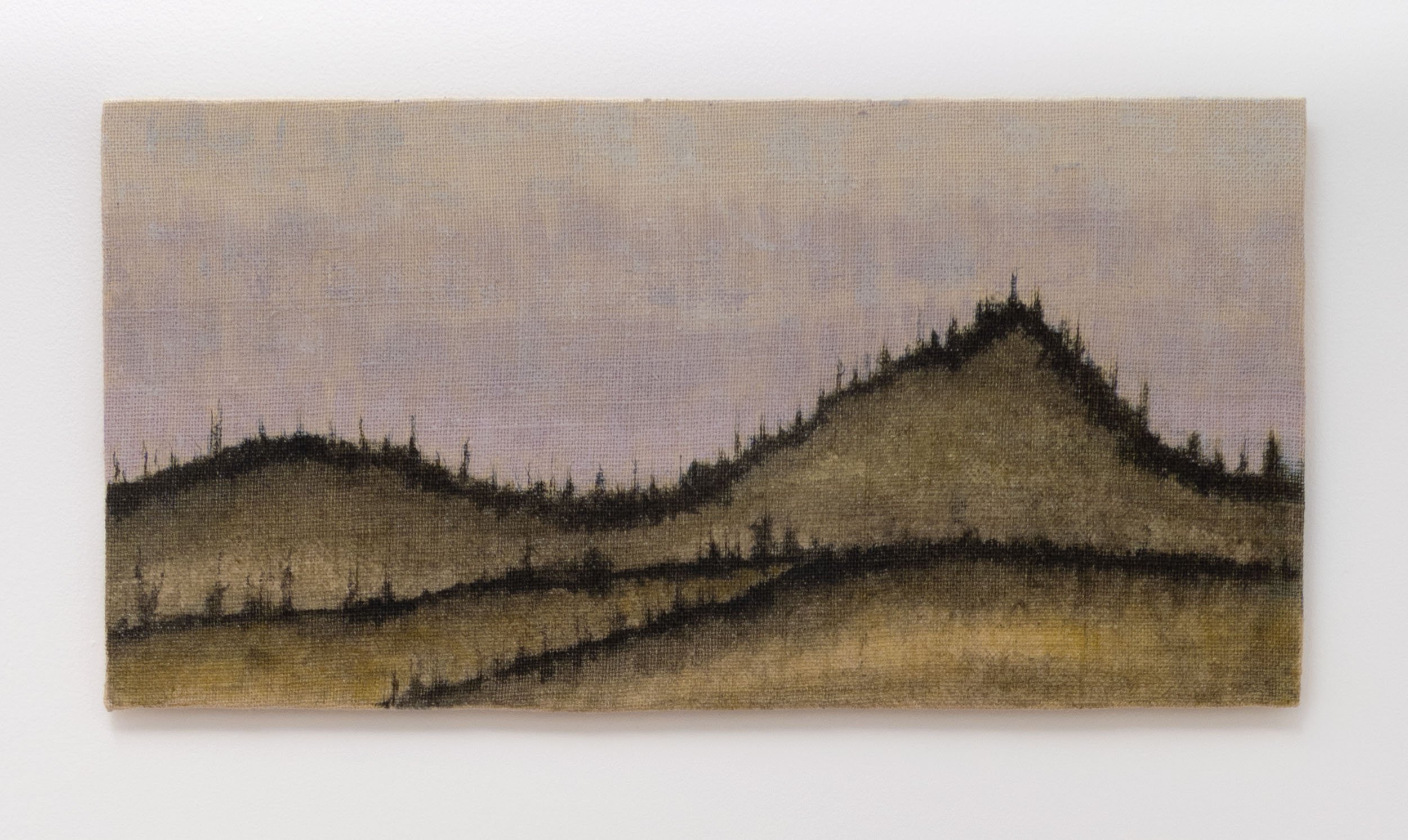 When the sky was glowing. 300x600mm. Acrylic on hessian laid on board. (Private sale)