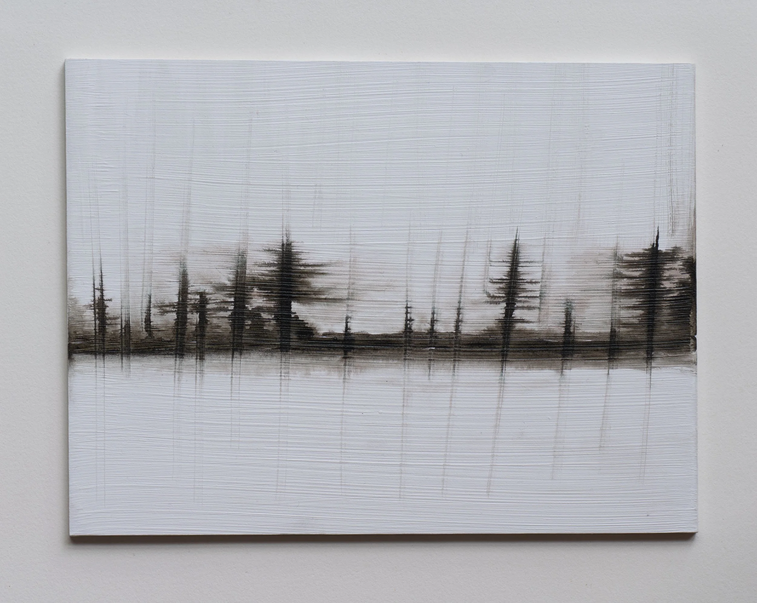 Treescape. 150x200mm. Acrylic on board.
For sale at The Upstairs Gallery, Titirangi. $150