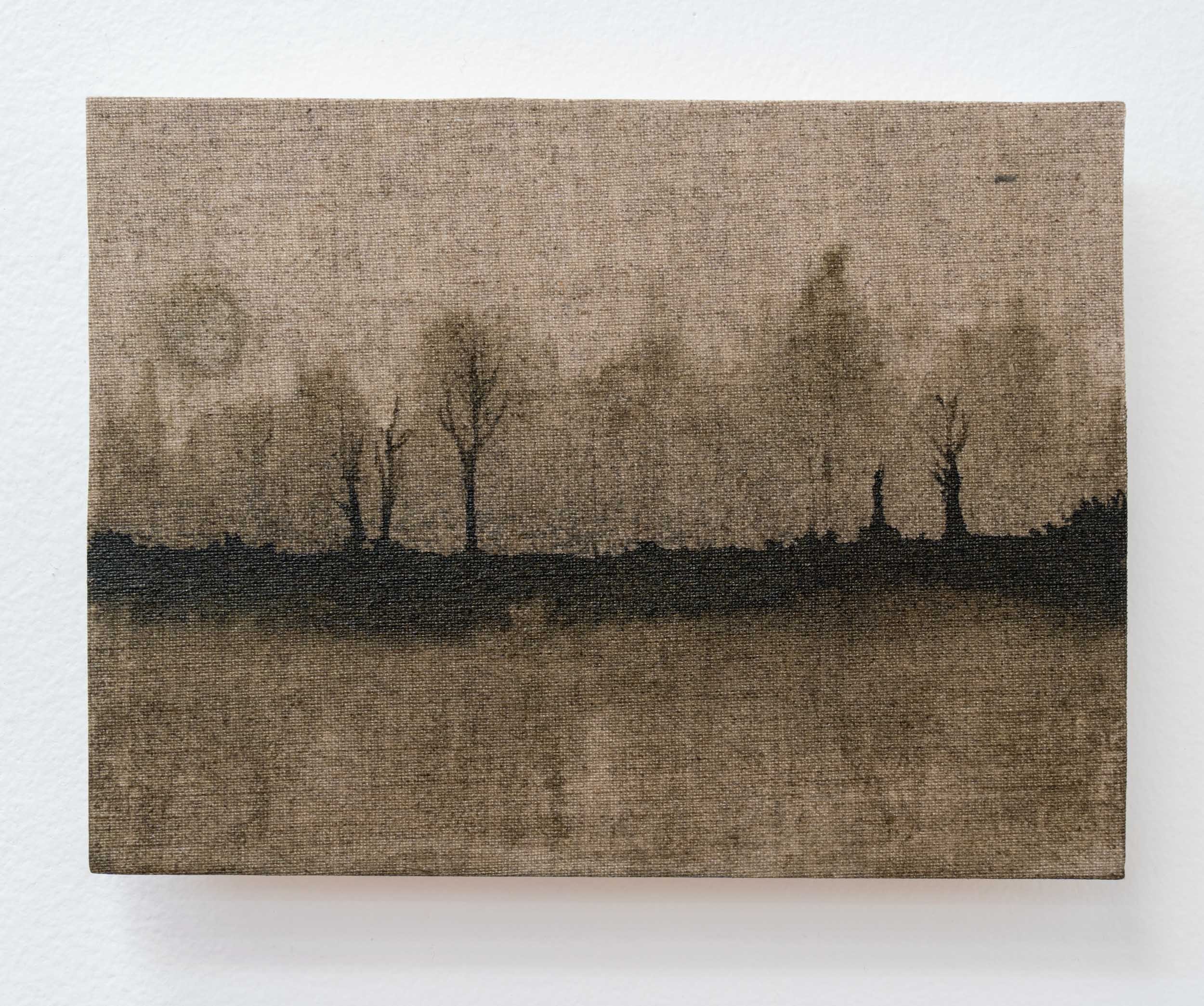 * SOLD * 
After dark. Acrylic on raw linen laid on board.