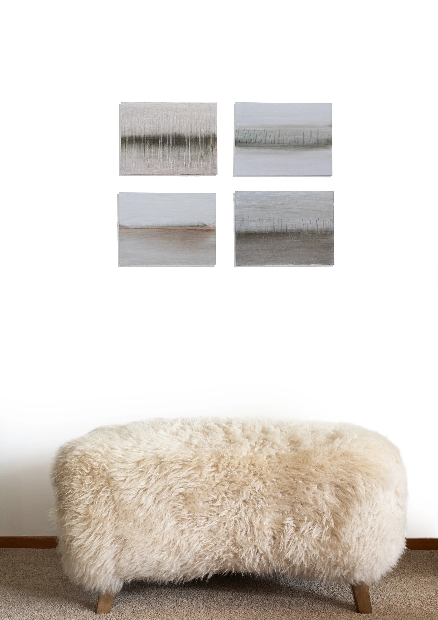 Digital visualisation. Small works.  150x200mm each. Acrylic on board. 