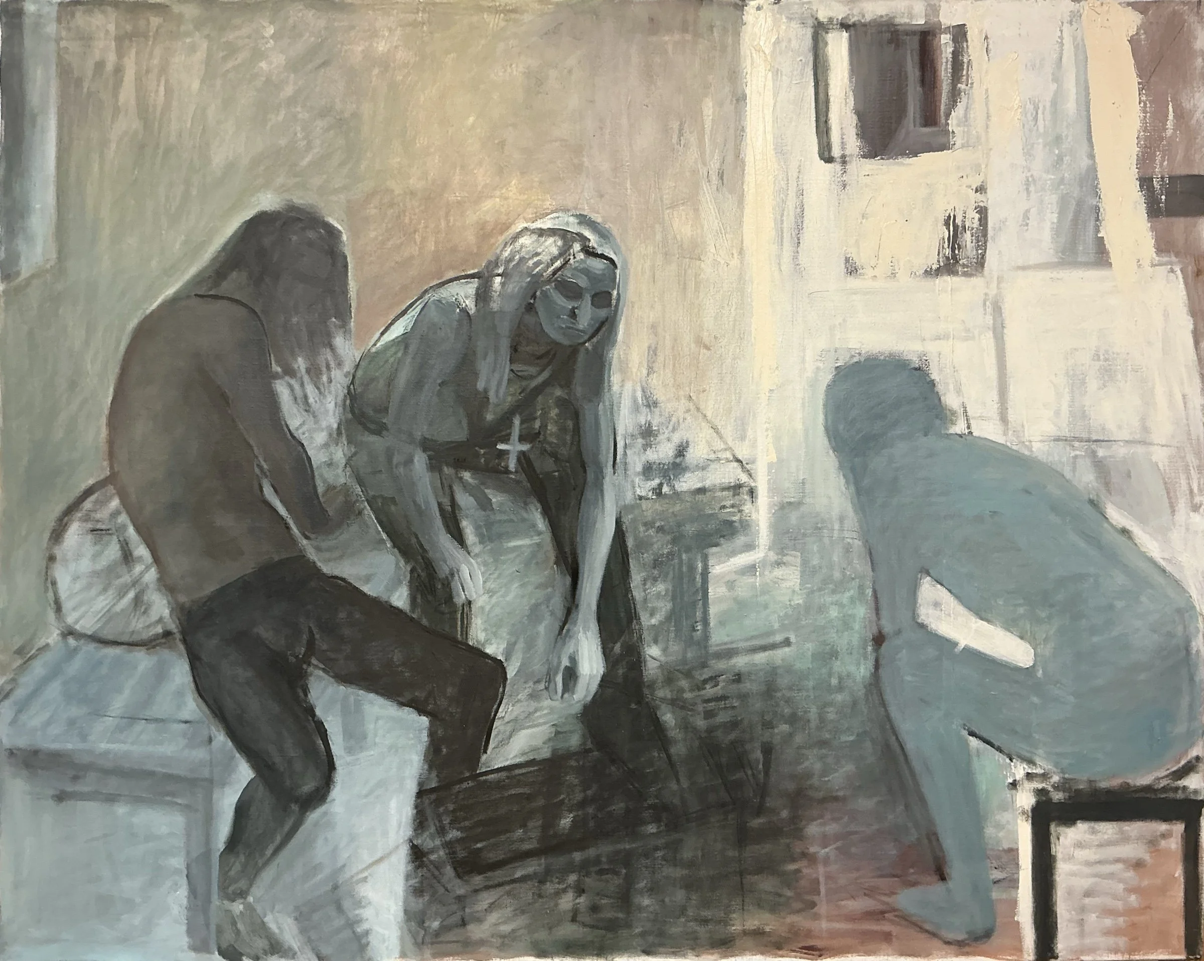 Into darkness. Oil on canvas. 2021.