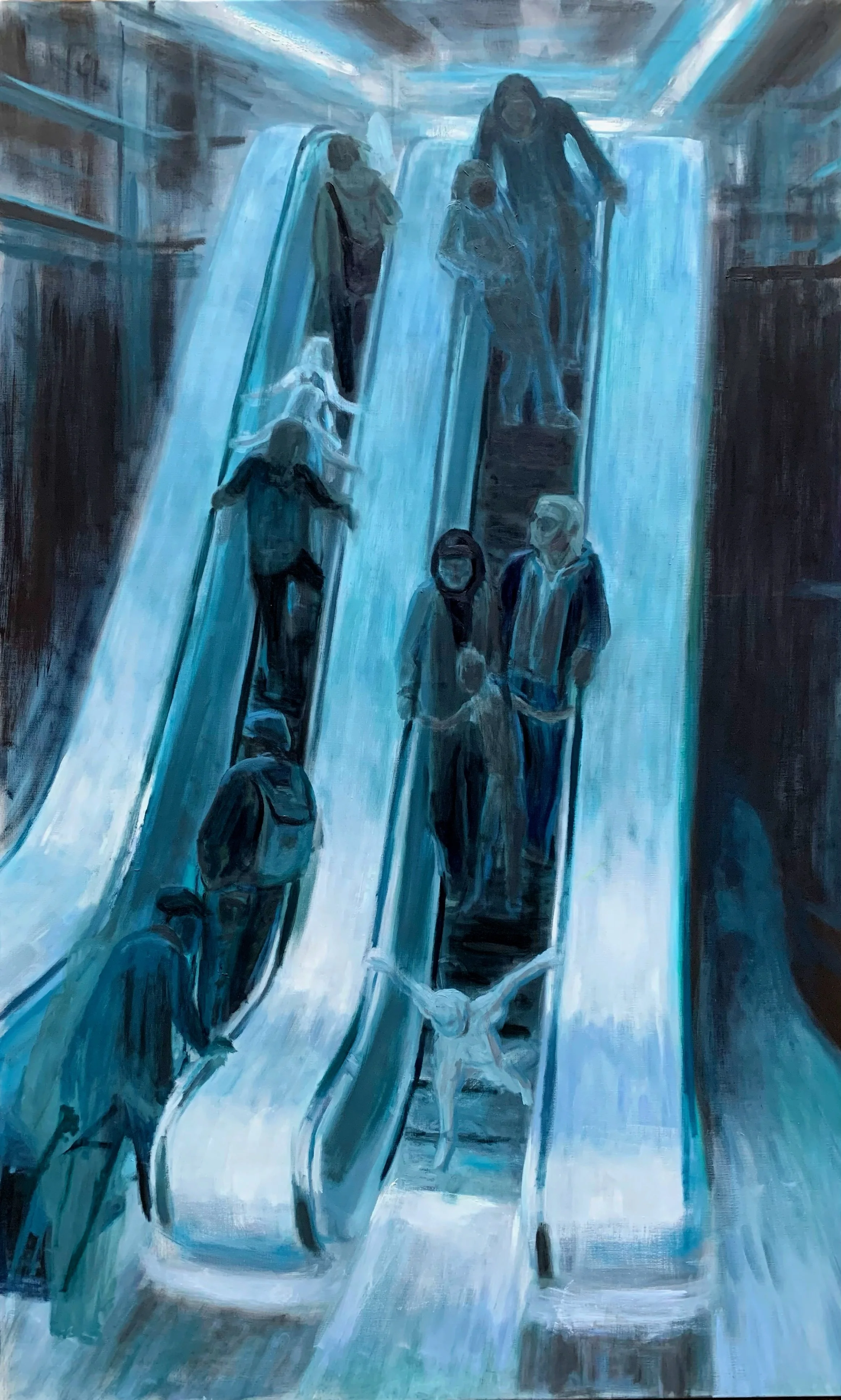 The Escalator. Oil on canvas. 2025.