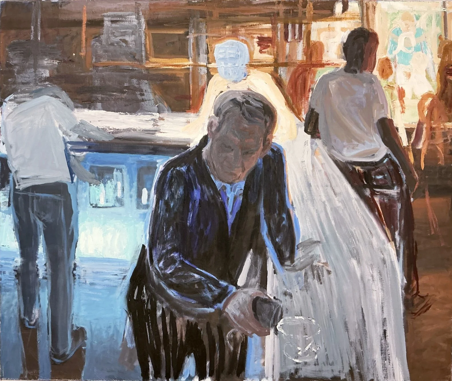 The bartender. 2024. Oil on canvas