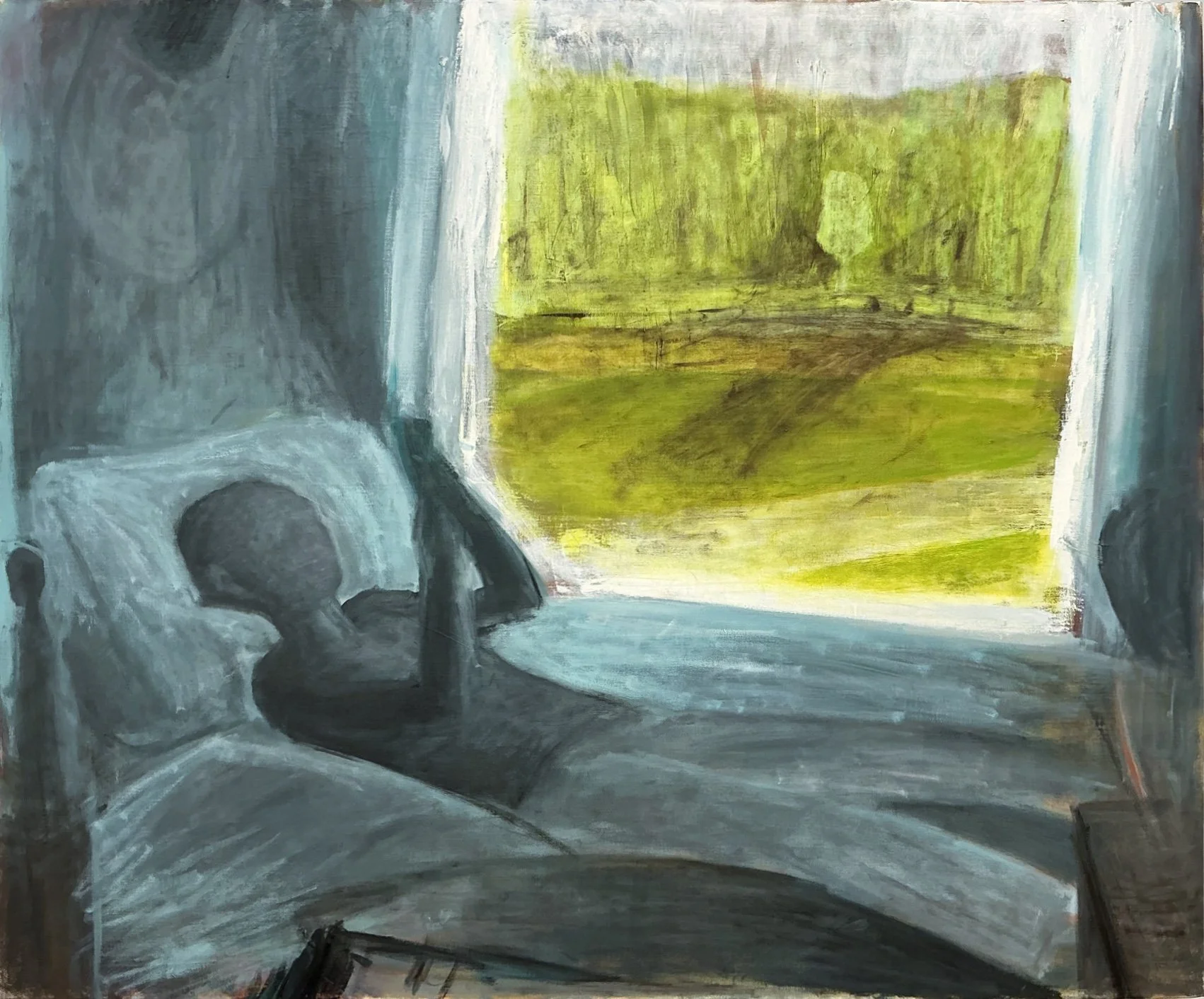 By the window. 2025. Oil on canvas.