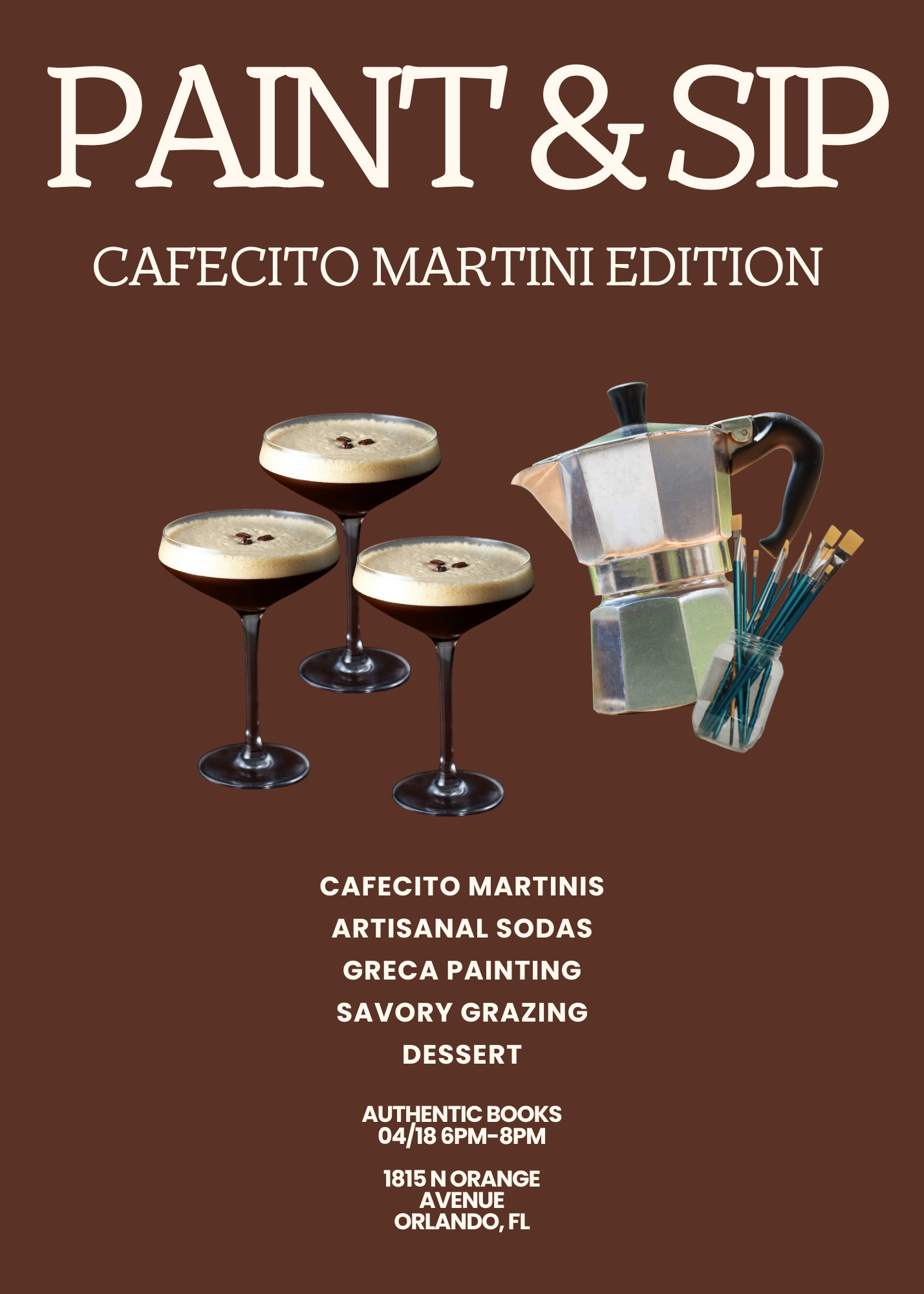 April Paint & Sip: Cafecito Martini Edition