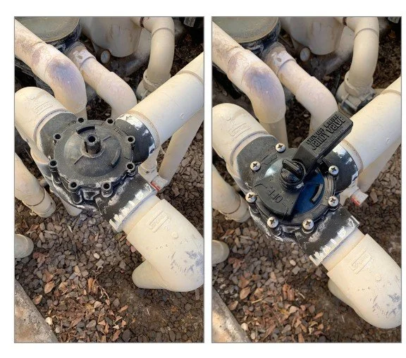 This diverter valve handle assembly had failed, making it impossible to properly direct water flow.

Instead of replacing the entire valve body, we rebuilt the top assembly &mdash; restoring full function without unnecessary plumbing work.

Efficient