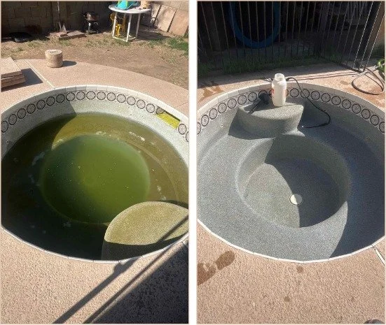 No green pool is too small. 💧

Even a spa can turn into a swamp&hellip;
But we bring it back to crystal clear every time.

From small spas to full pools&mdash;we&rsquo;ve got you covered.