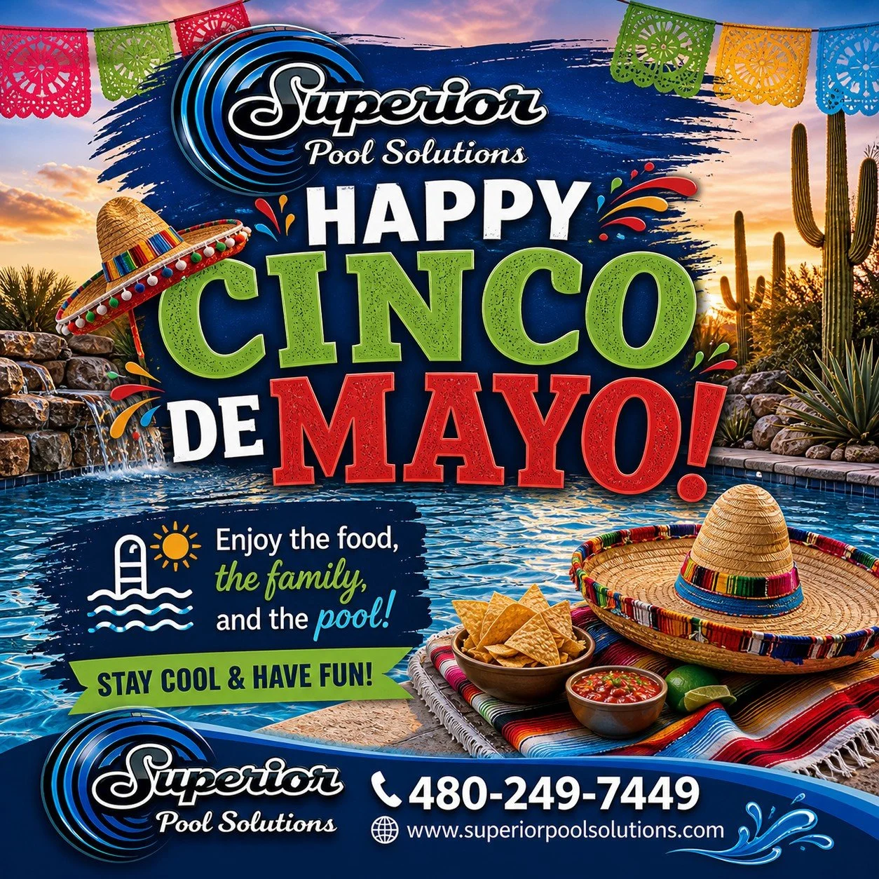Happy Cinco de Mayo! 🌮☀️
If you&rsquo;re celebrating by the pool today&hellip;
just don&rsquo;t forget&mdash;more people = more wear on your water 😅

Enjoy the day and stay cool!