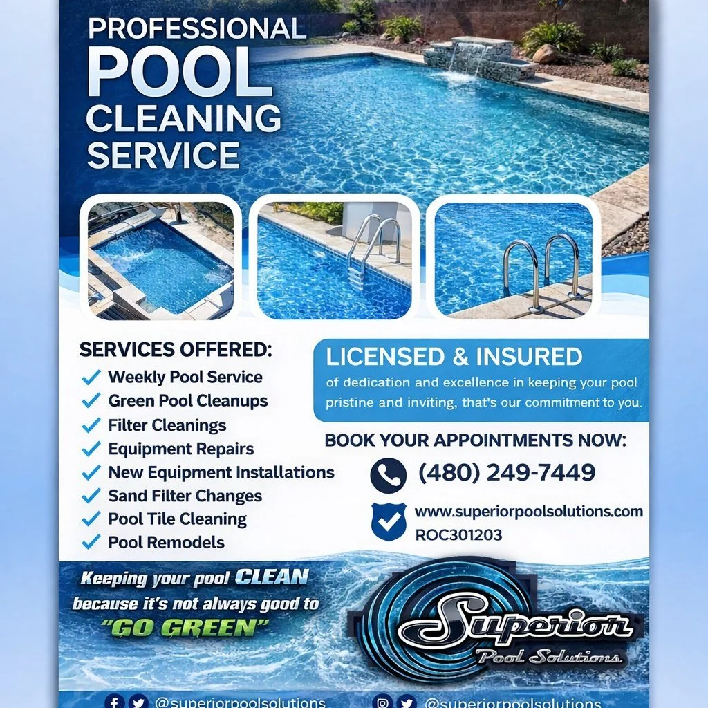 Superior Pool Solutions, give us a call for an estimate!  Reliable, Honest and Family owned/operated.  480.249.7449