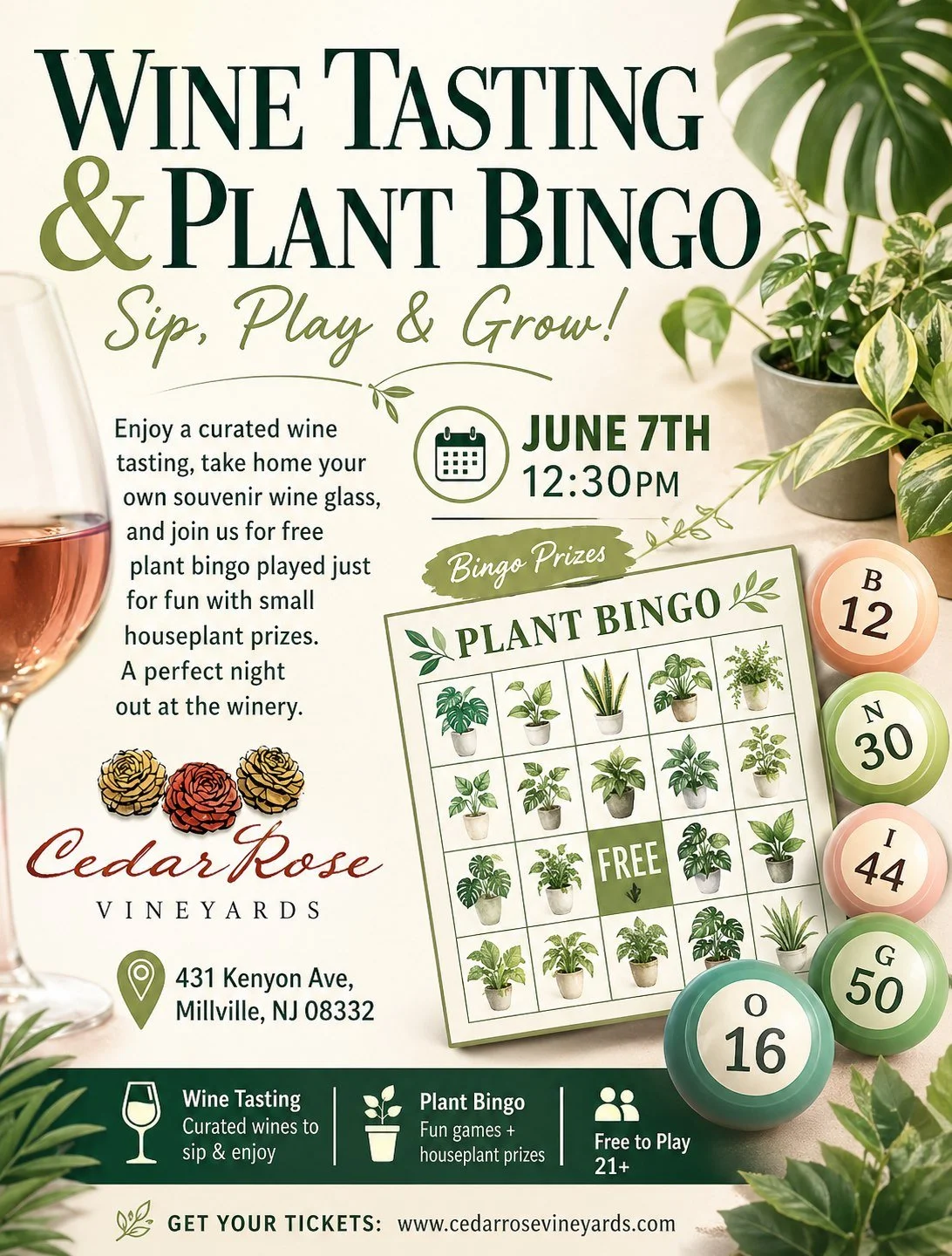 Wine Tasting and Free Bingo