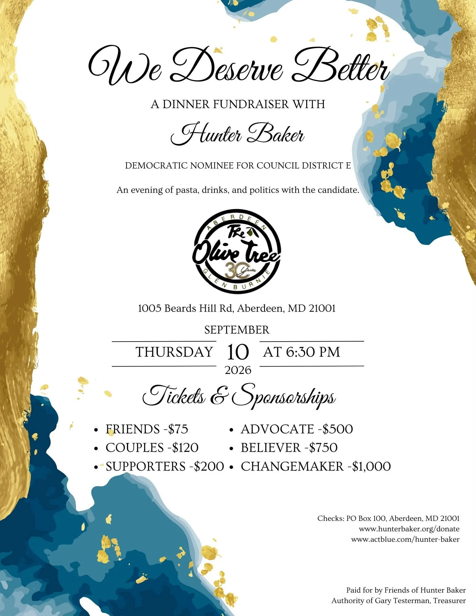 We Deserve Better Fundraiser
