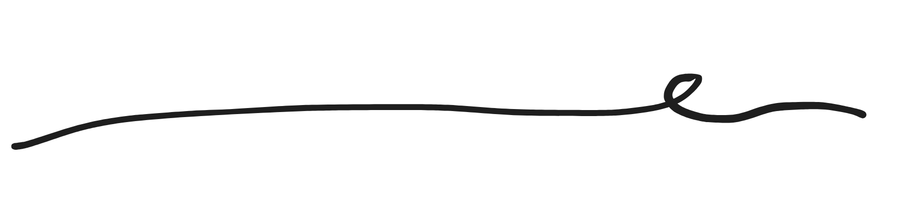 Black squiggle to separate text, on a white background.