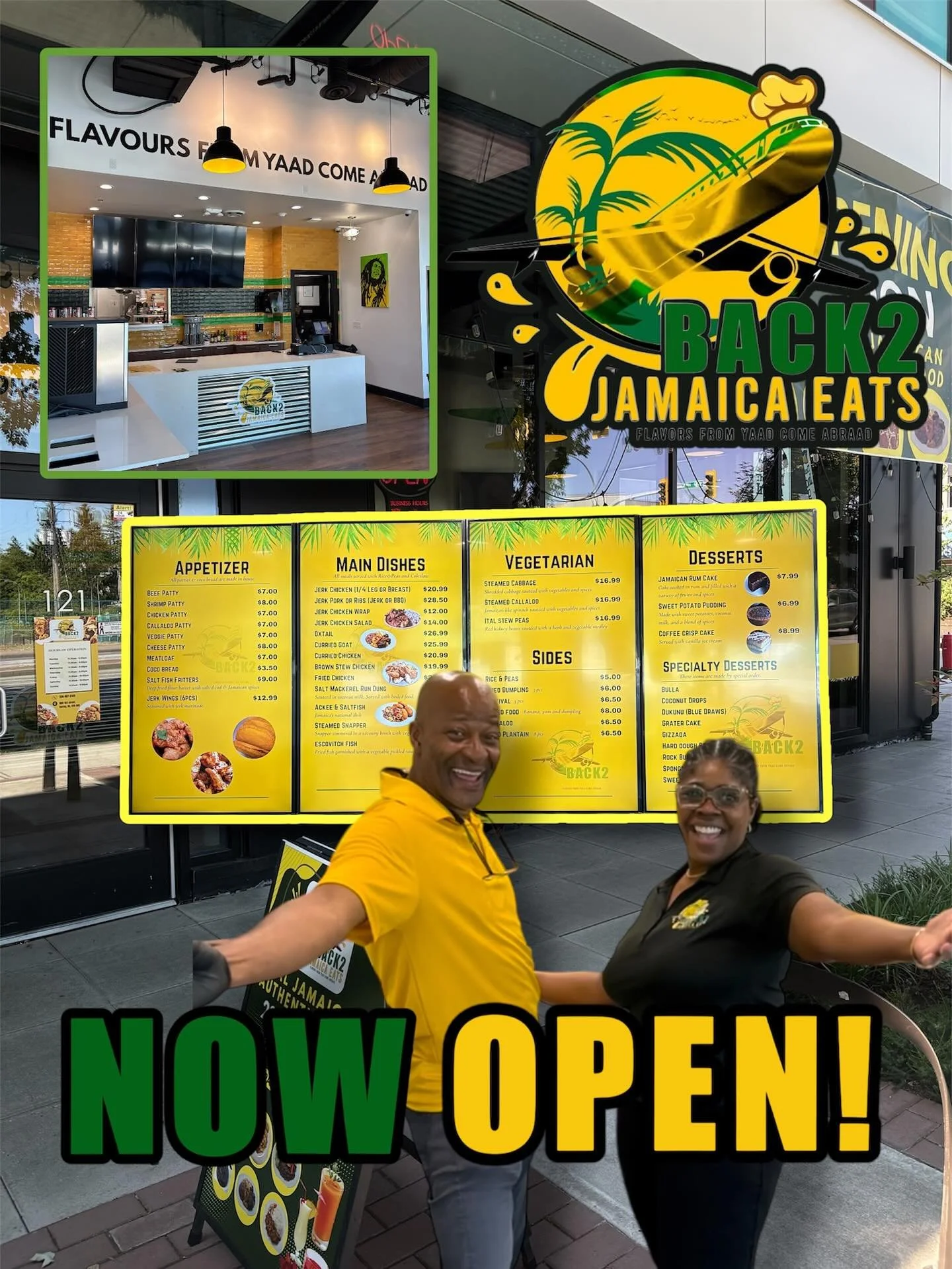 Back 2 Jamaica Eats is NOW OPEN! 🇯🇲🔥

Come get a real taste of yaad right here in Surrey! From juicy oxtail to spicy jerk chicken, ackee &amp; saltfish, flaky patties, crispy fried dumplings, sweet festival &amp; more &mdash; we&rsquo;ve got all t