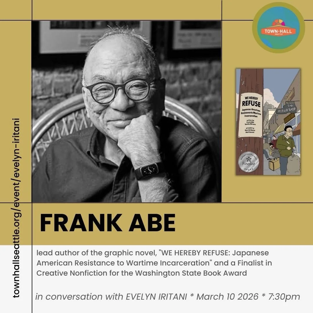 So excited to have Frank Abe, co-author of We Hereby Refuse and recently featured on Rachel Maddow&rsquo;s Burn Order podcast, join me as moderator for the launch of Safe Passage on March 10 at Town Hall Seattle. Link for tickets in my bio, I&rsquo;d