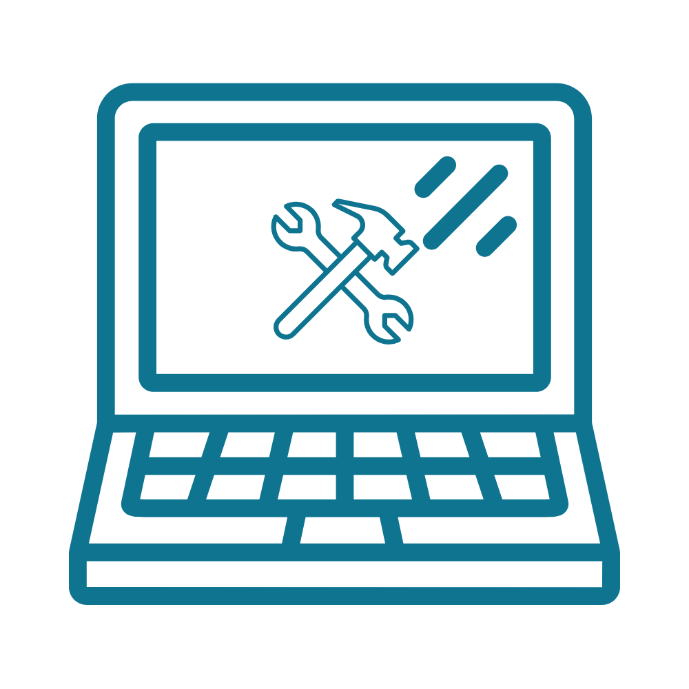 Drawn icon of a laptop