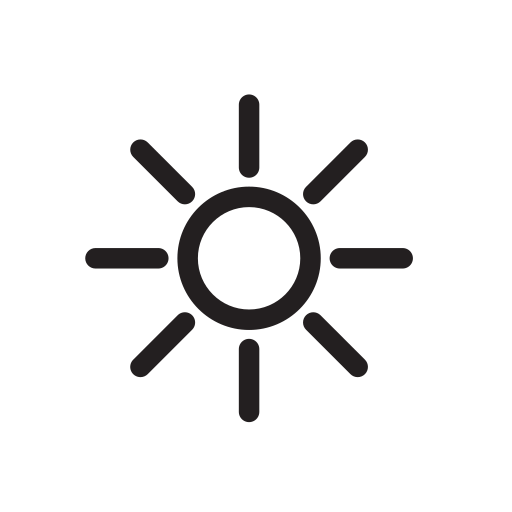 Icon of a sun with rays extending outward.